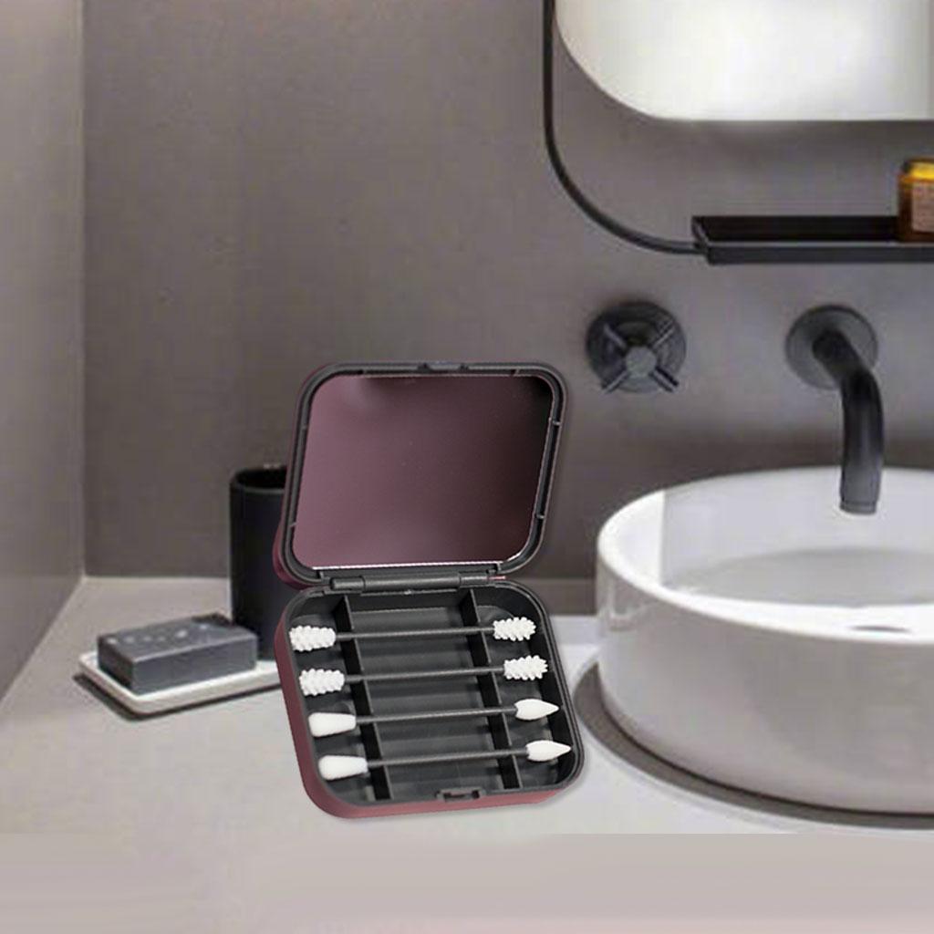 Reusable Cotton Swab Double-Headed for Makeup Cleaning Black