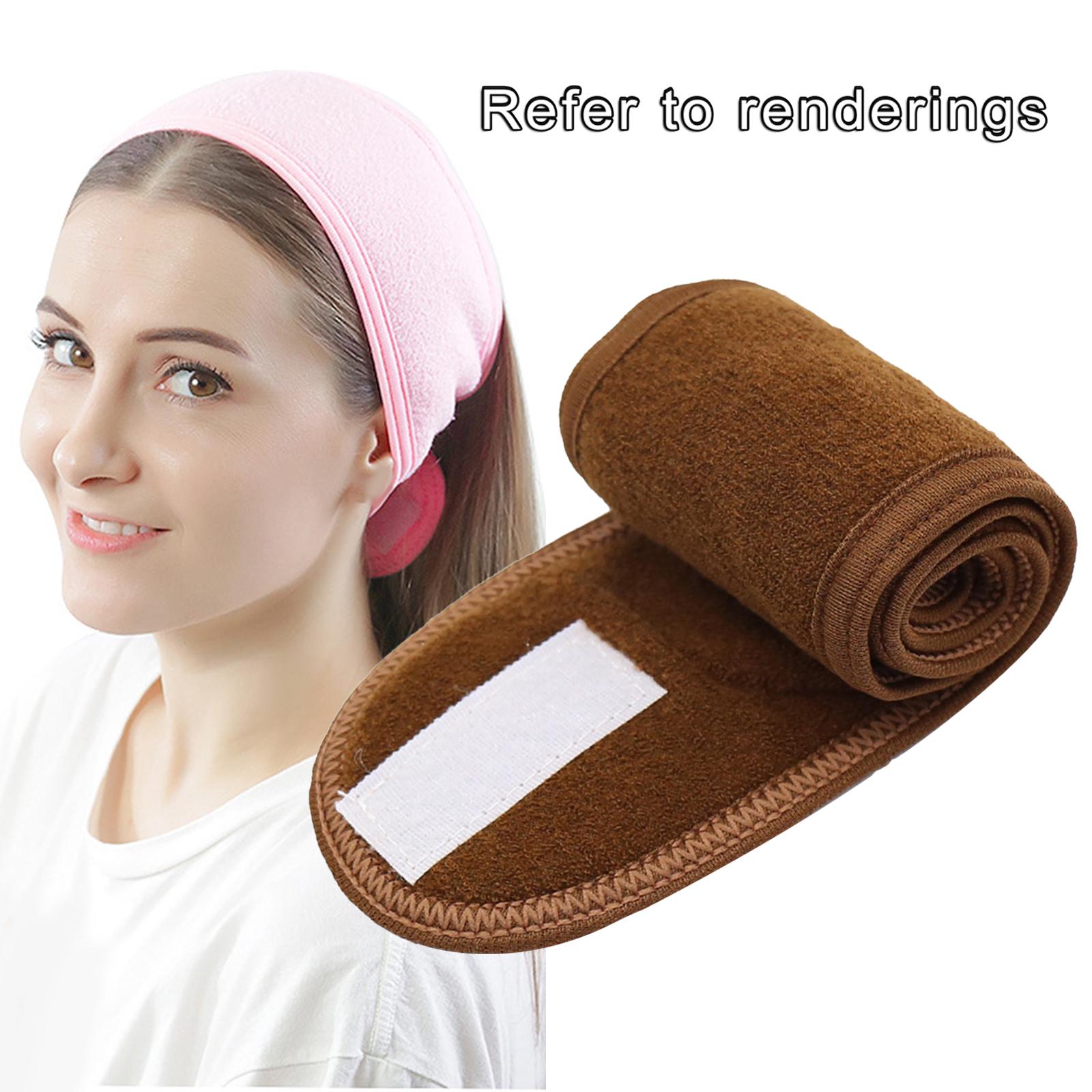 SPA Facial Headband Stretch Washable for Facials Makeup Bath Brown