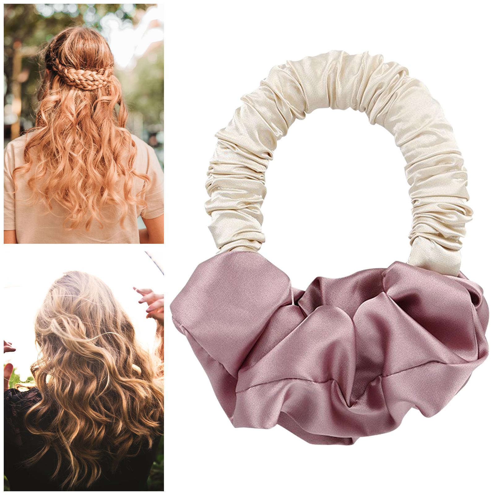 Flexible Heatless Curling Headband Sleep Overnight DIY Wave Tool Pink