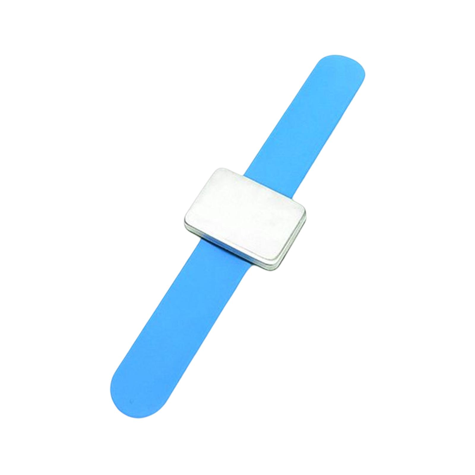 Silicone Wrist Strap Bracelet Convenient Hair Clip Holder Professional Light blue