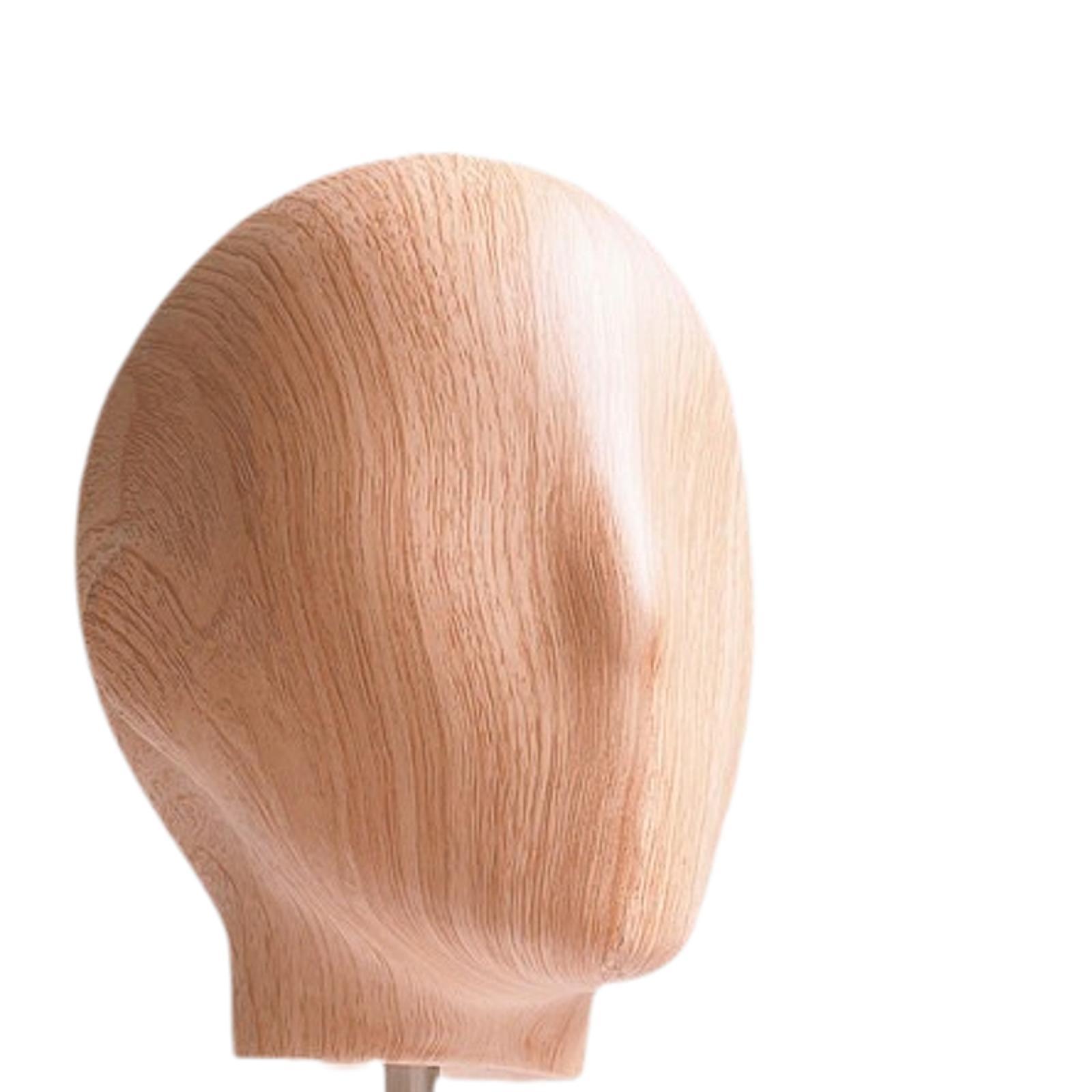 Wood Grain Mannequin Head Wig Head Manikin Head for Hairpieces Scarf Glasses