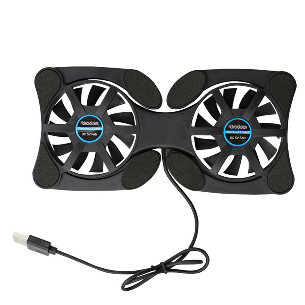 Foldable USB Laptop Cooling Pads with Double Fans Mini Octopus Notebook Cooler Cooling Pad for 7-15 Inch Notebook Laptop