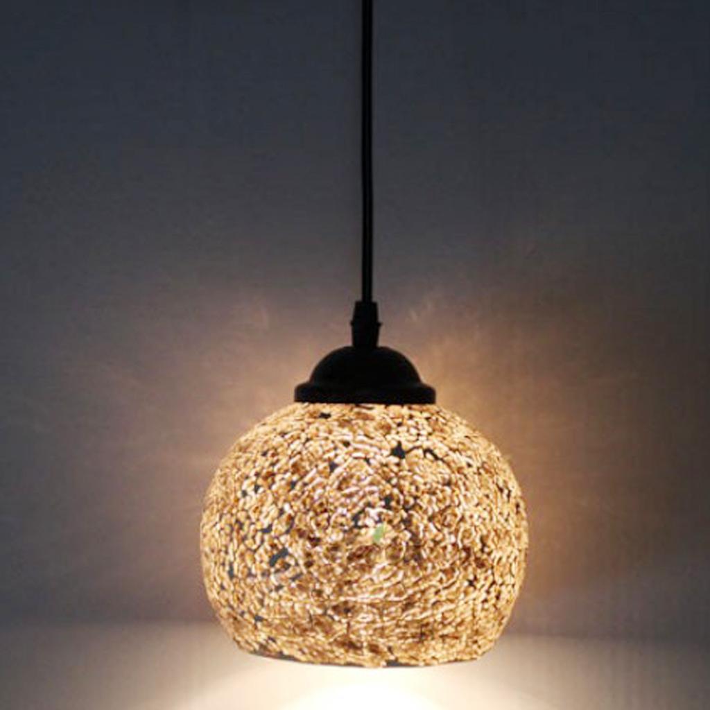  Abat  jour  Lampe Suspendu  Mosa que Cage Verre Lustre 