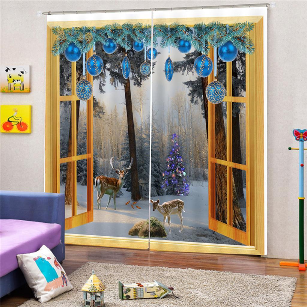 Weihnachts Thema Fenster Vorhang Schleierstoff Vorhang