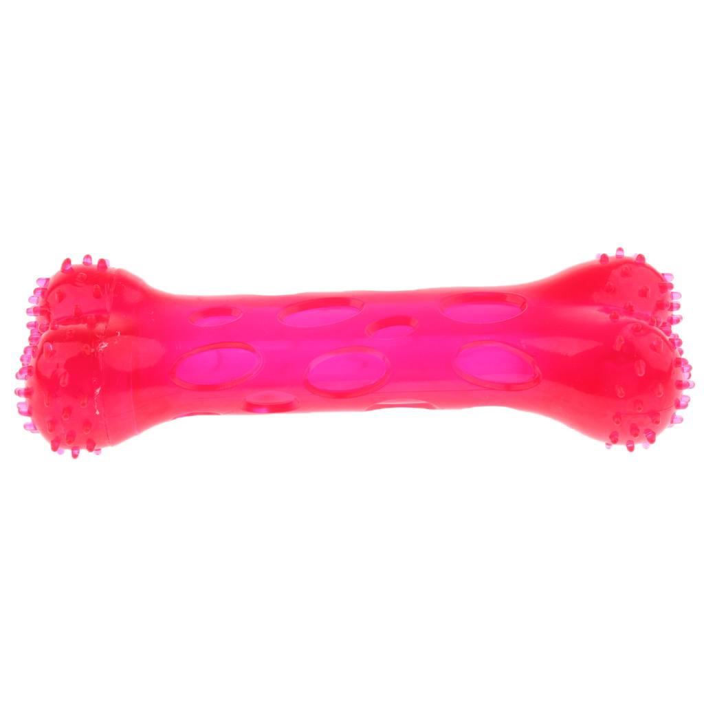 Pet Dog Puppy Fun Toy Teeth Care Cleaning Brush Toys Red L