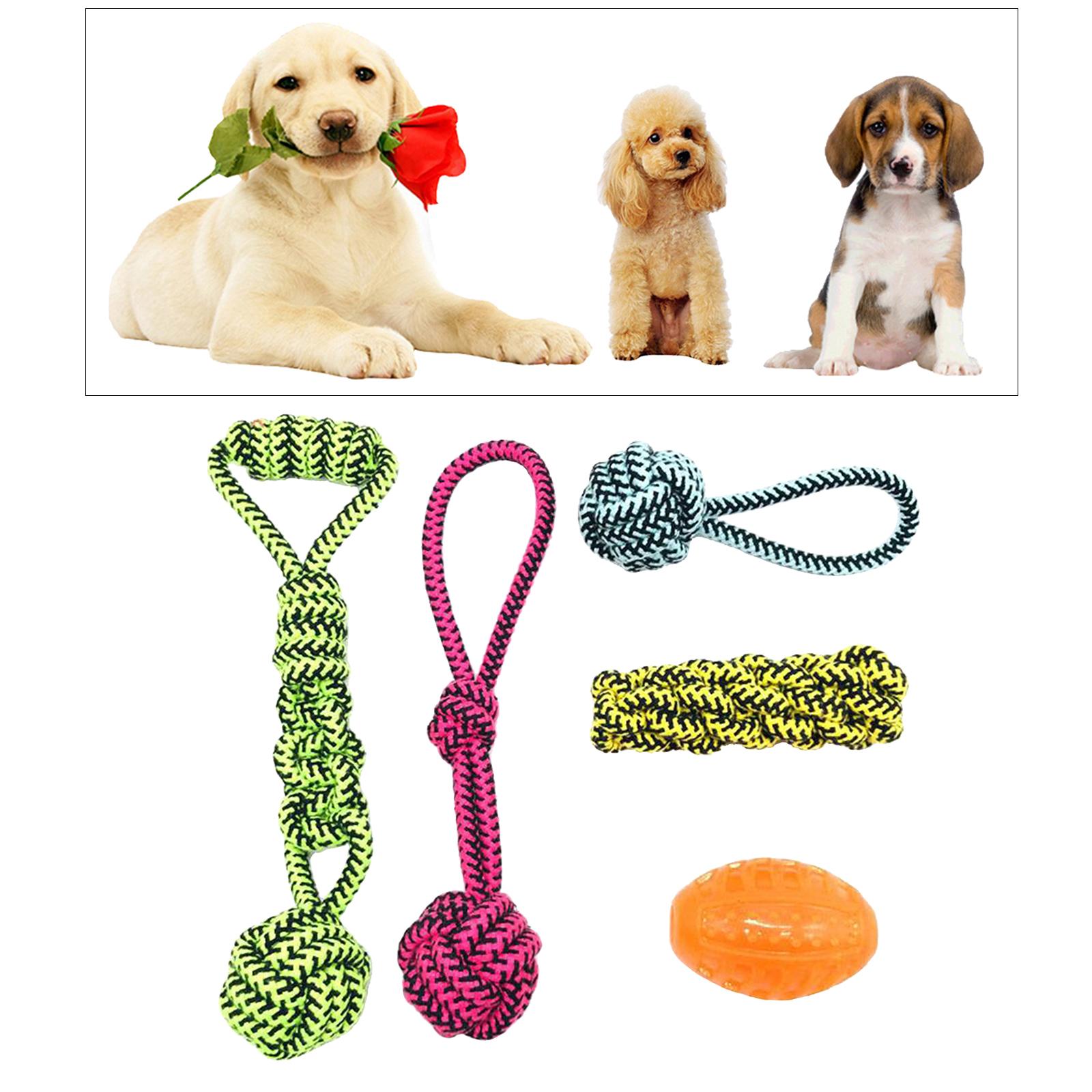 Cotton Pet Chew Rope Tough Toy Knot Teething Toys for Dental Health Style 4