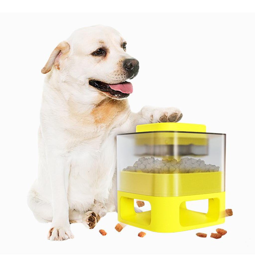 Dog Slow Feeder Treat Dispensing Toy Interactive Dog Toy  yellow