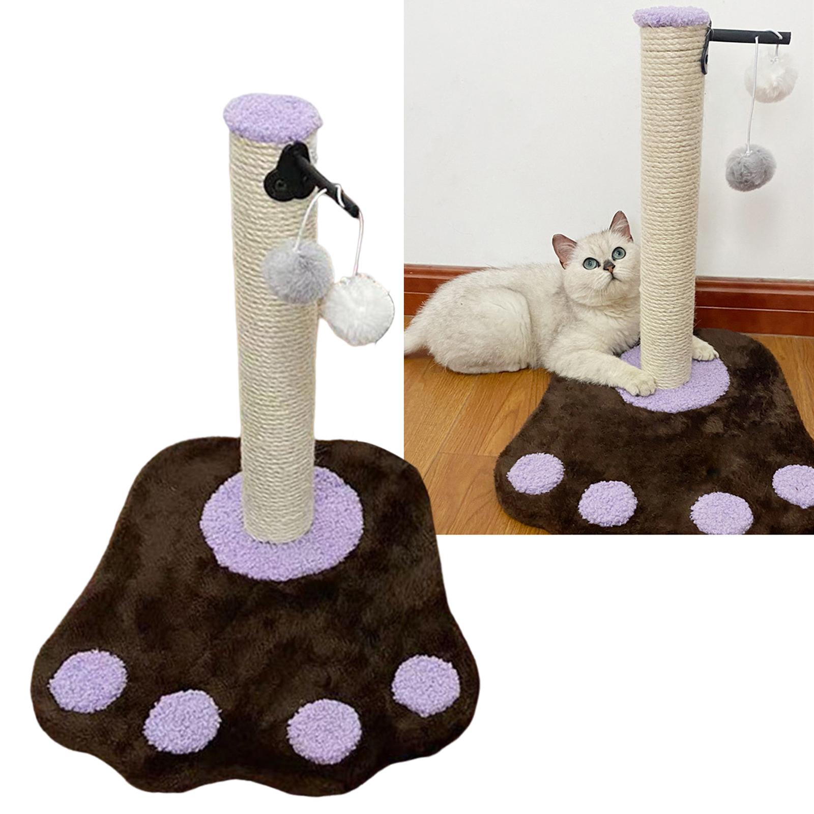 Cat Scratching Post Scratcher Sisal Grind Claw Pet Supplies Exercise Brown