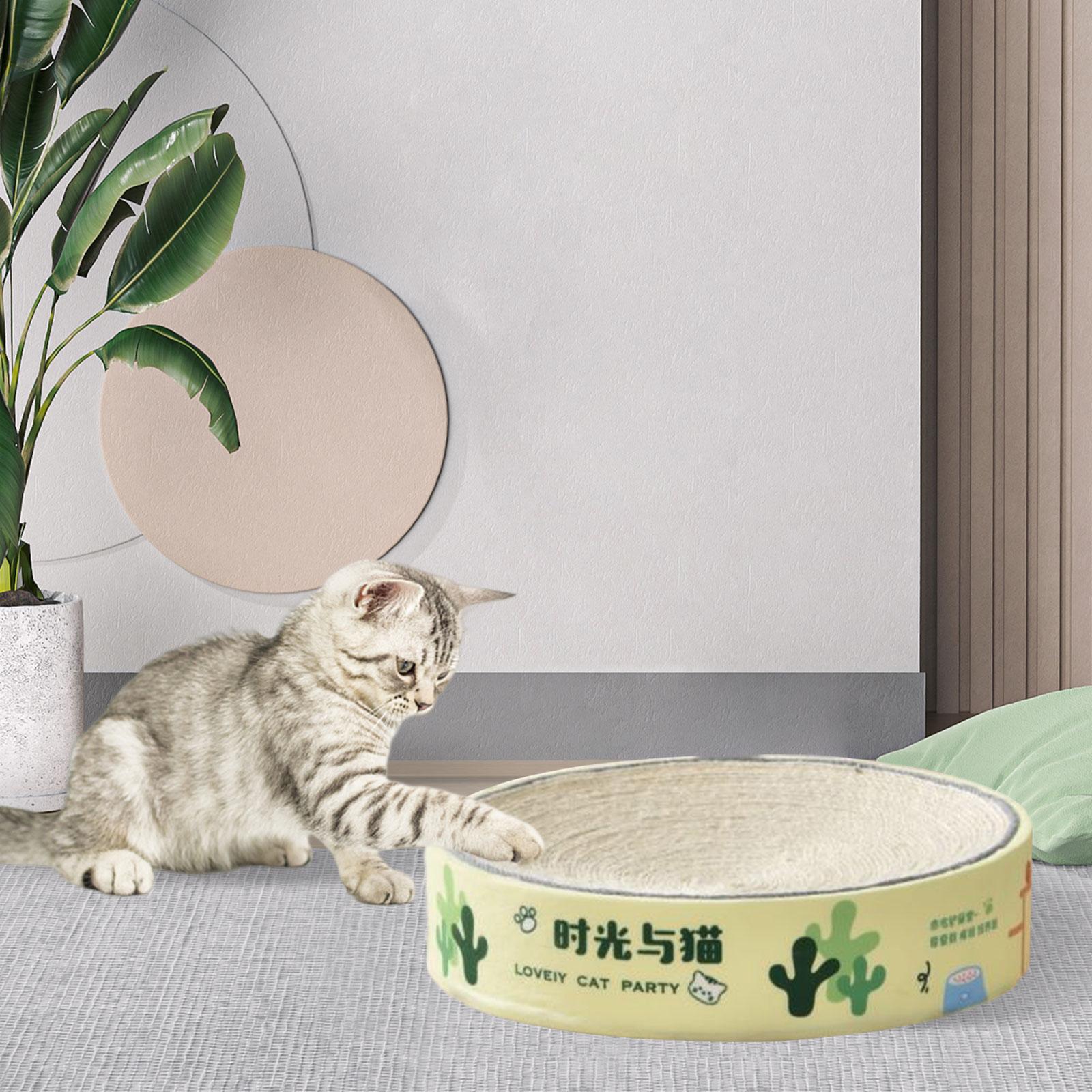 Cats Scratcher Board Bowl Scratching Lounge Bed Grinding Claw Kitty Training green