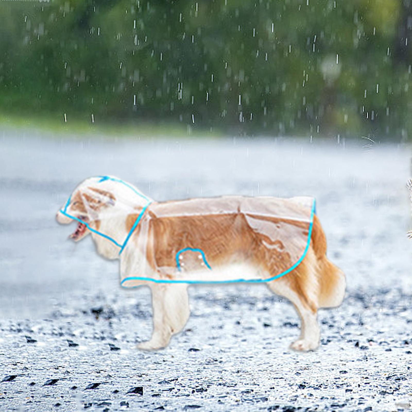 Dog Raincoat with Hood Waterproof Lightweight Windproof Dog Rain Coat Poncho XL