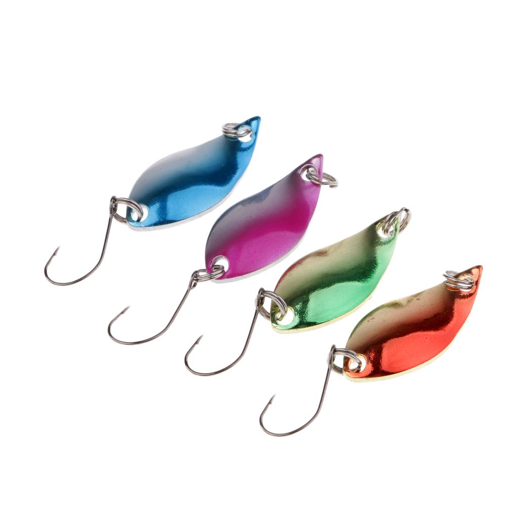 10pcs Metal Spoon Fishing Lure Spinner Hard Jig Bait Single Hook Crankbaits