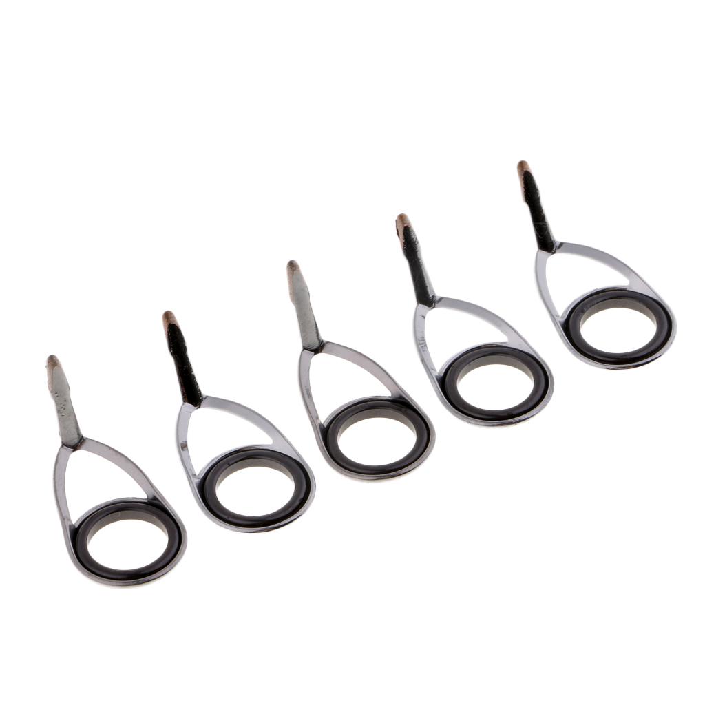 5pcs Fishing Rod Eyes SIC Ring Spinning Rod Guides Line Rings 9mm