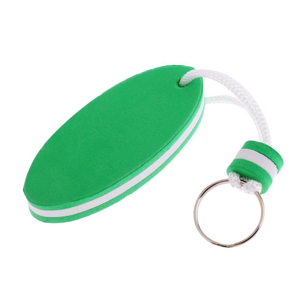 2pcs Oval Shaped EVA Foam Floating Key Ring Key Fob Water Sports 80 x 35mm 