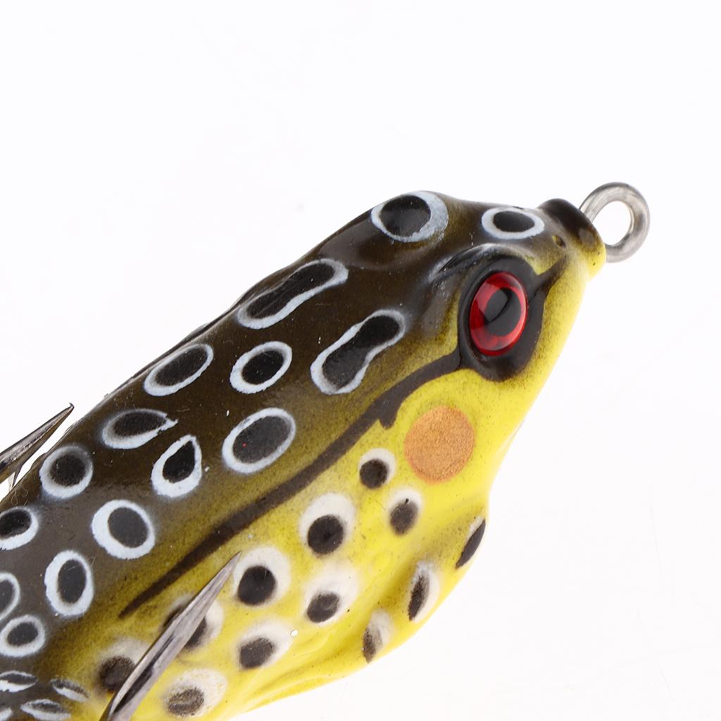 Perfeclan Artificial Frog Fishing Lure Top Water Soft Plastic Frog 