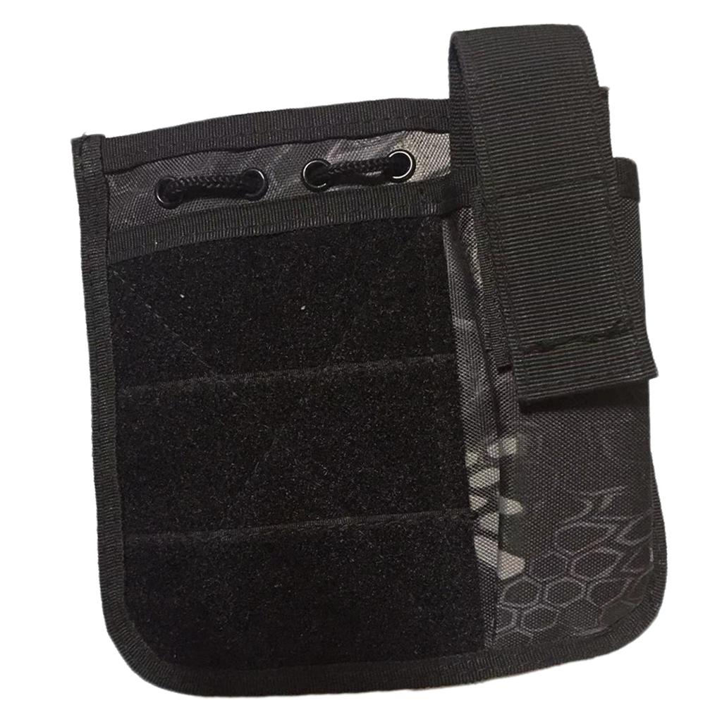 Travel Vest Map Bag Multi-function Waist Card Money Purse Snakeskin Black