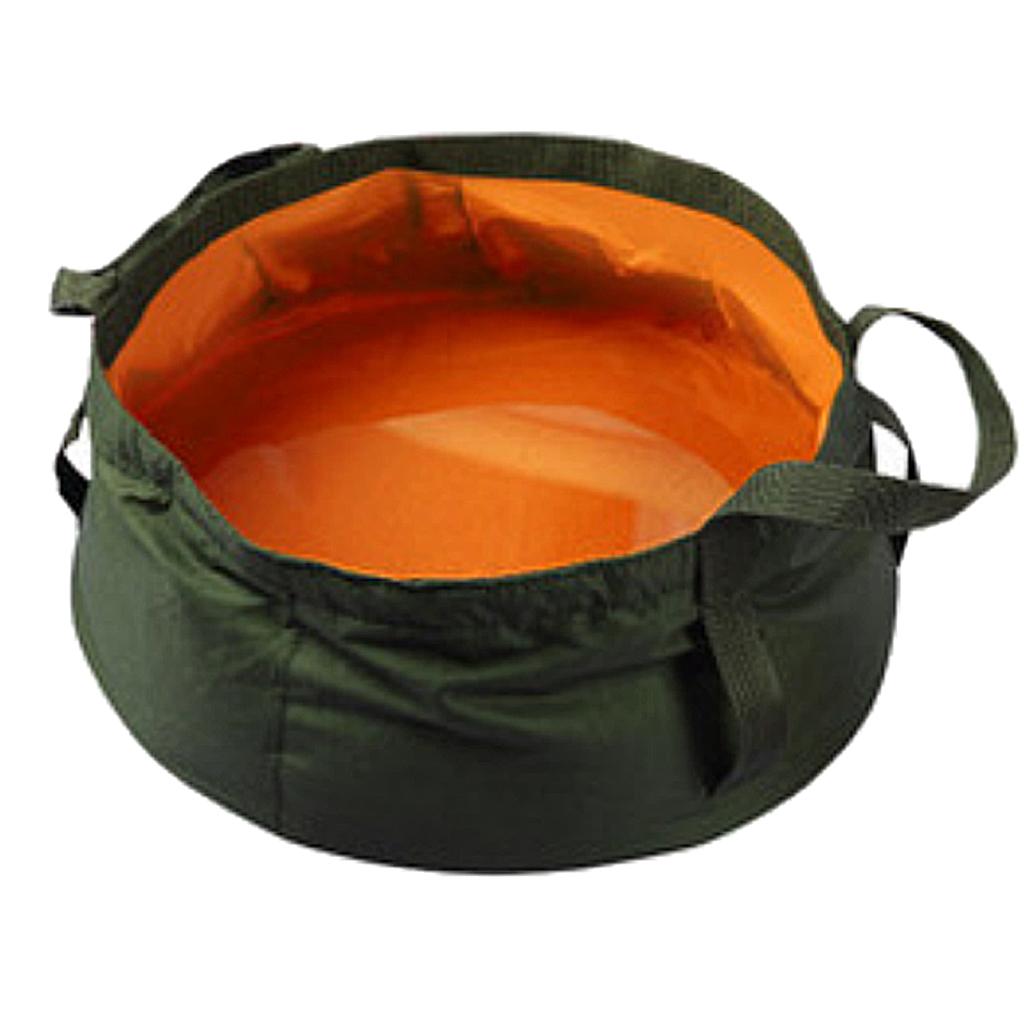 Outdoor Foldable Basin Travel Hiking Camping Picnic Water Bucket Orange