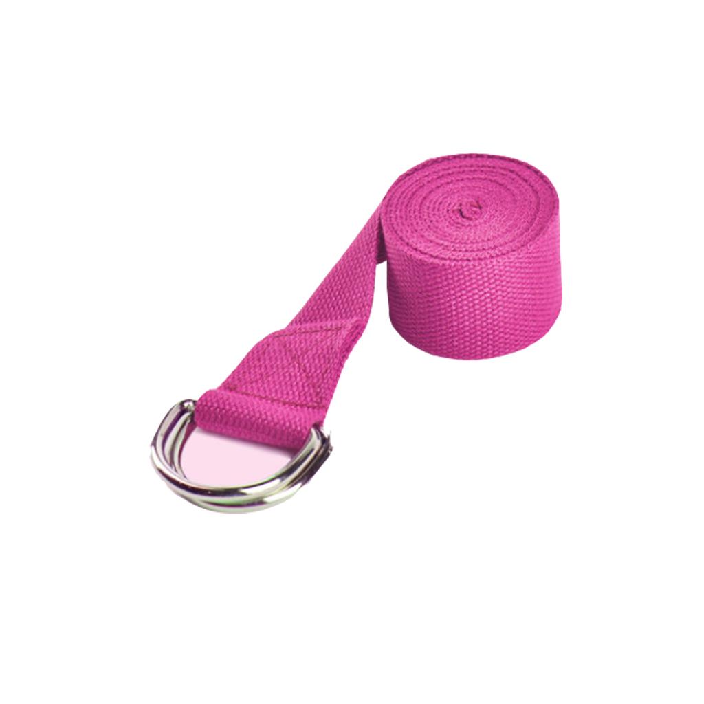 Skin-friendly Portable Cotton Yoga Stretch Bands Rose Red