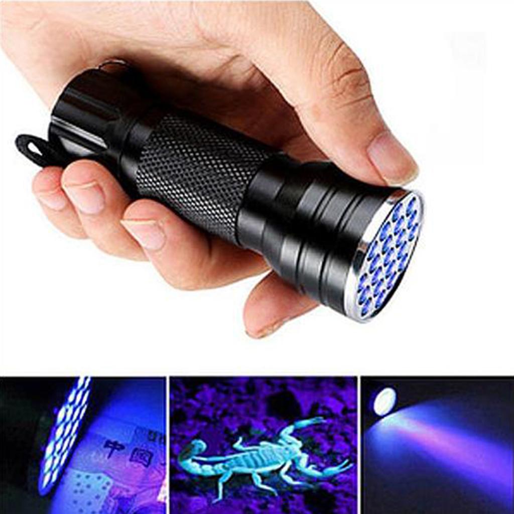 Ultra Violet LED Flashlight Black Light Inspection Lamp Torch Aluminum Alloy