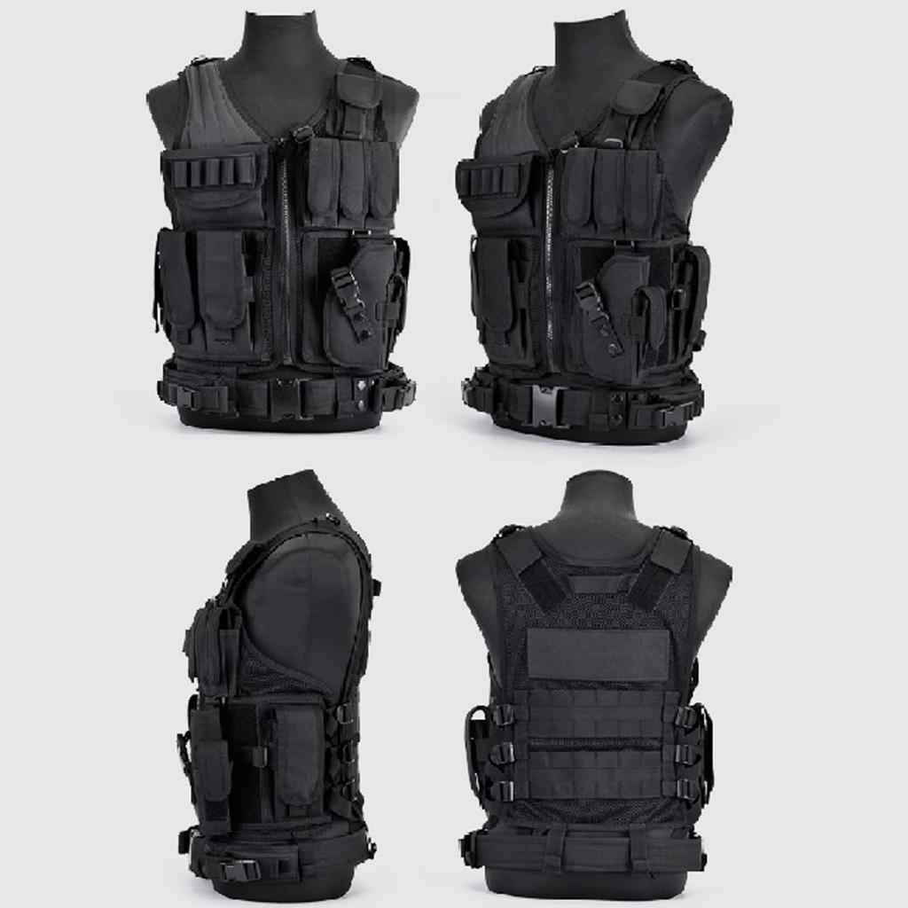 Tactical Molle Vest Adjustable Military Combat Assault Training Vest