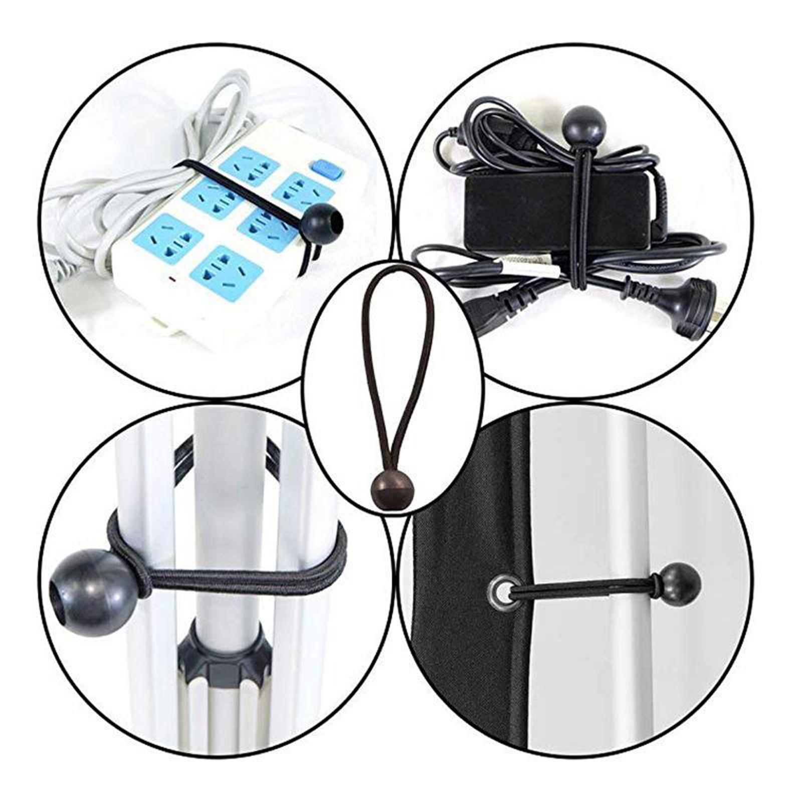 10/12Pcs Awning Tarp Clamp Set Tent Clips 10 Clip+Black Bungee