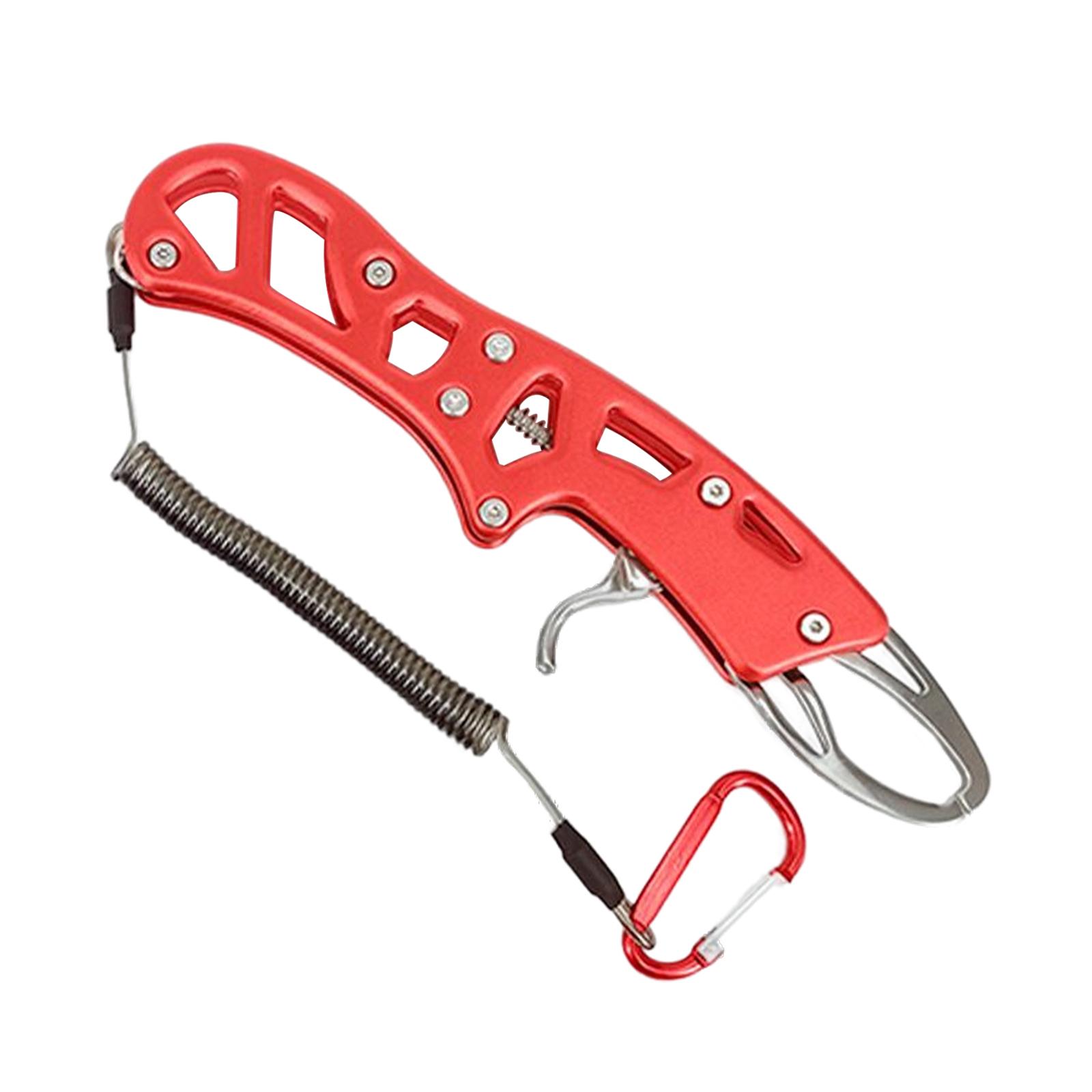 Fish Lip Gripper Fishing Gripper Stainless Steel Grip Fish Tackle red