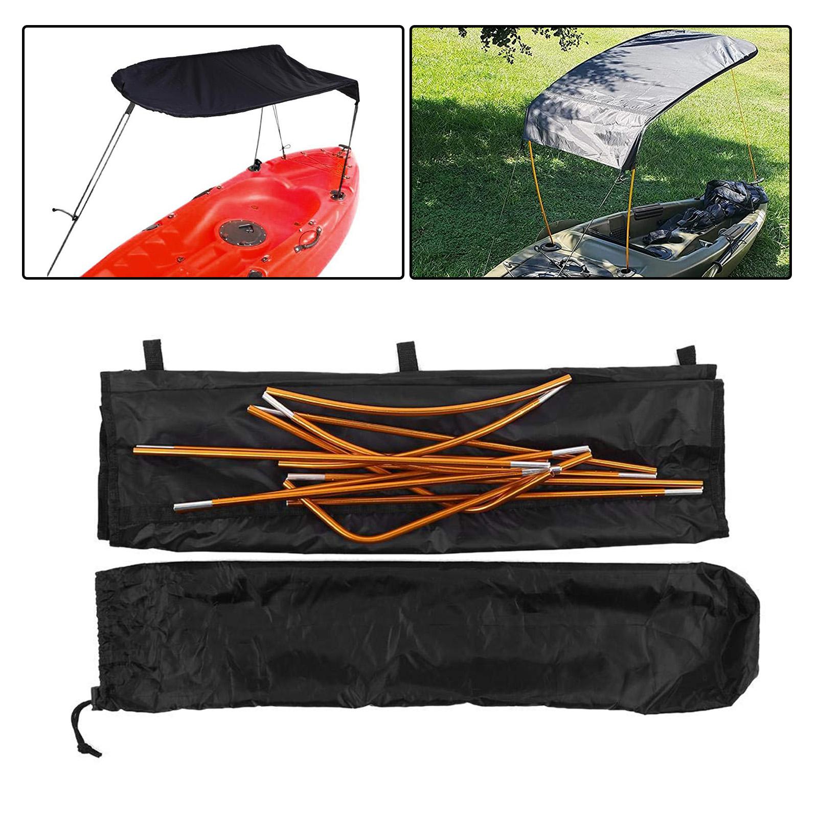 Rainproof Kayak Boat Sun Shelter Sunshade Awning Sun Shade Cover Black