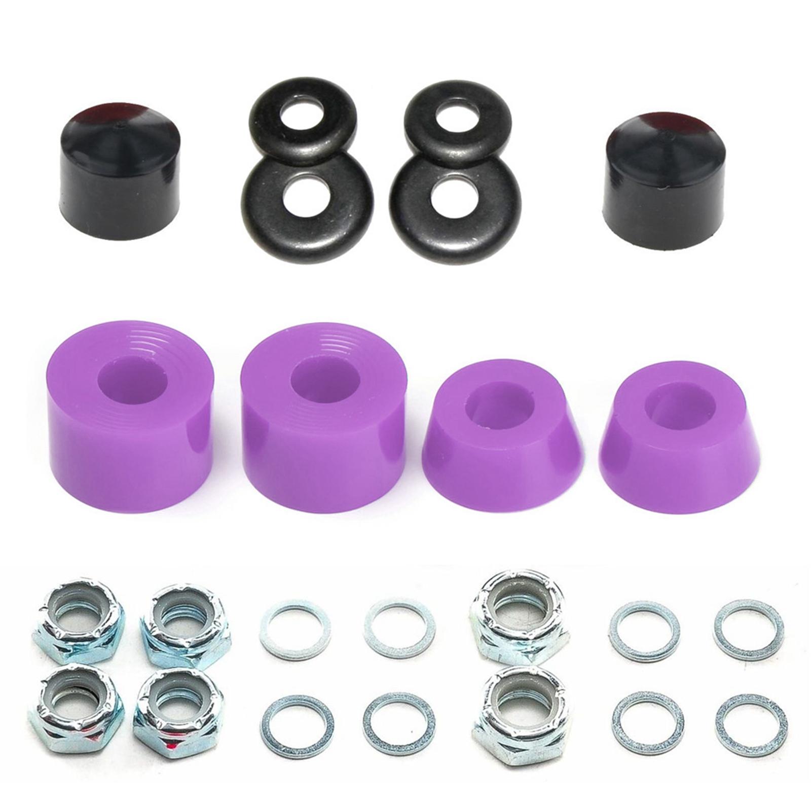 4xSkateboard Truck Bushings Kit Skateboard Cup Shock Absorb purple