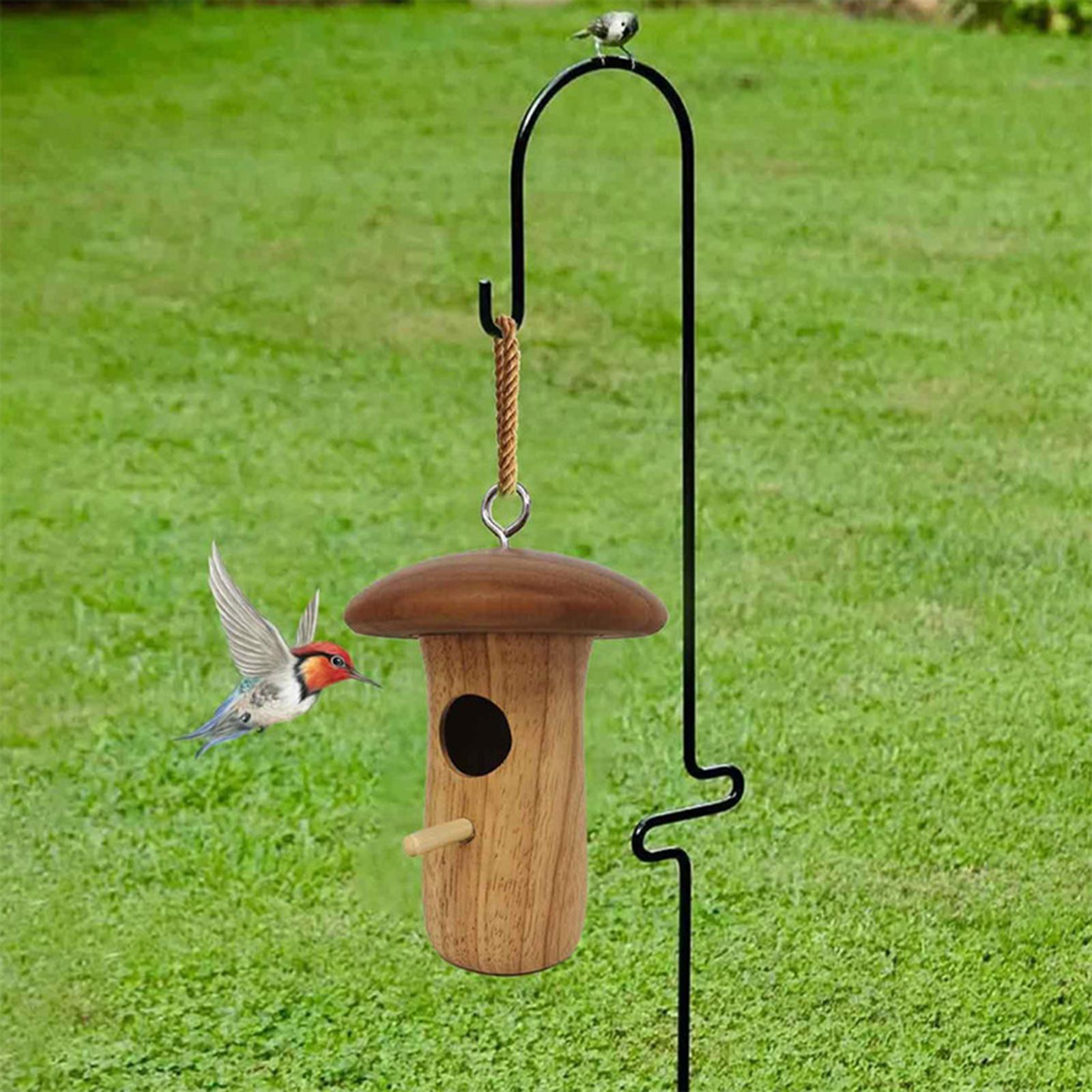 Wood Hummingbird House Feeder Garden Nest Hanging for Garden Home Window