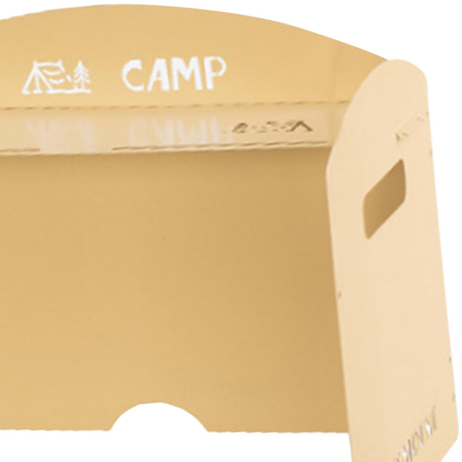 Camping Furnace Windscreen Folding Windshield for Camp Furnace Cooker Hiking Brown 