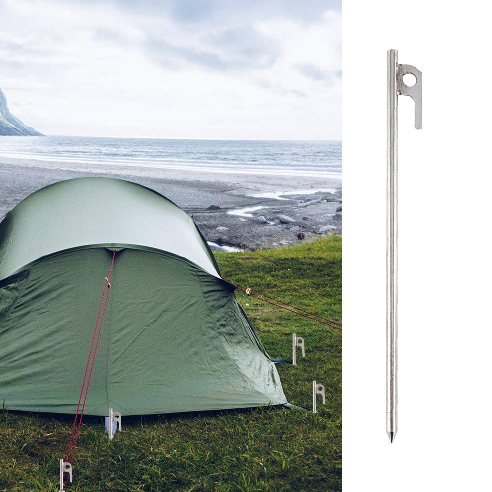 Stainless Steel Tent Nails Pegs Outdoor Camping Large Canopy Beach 30cm