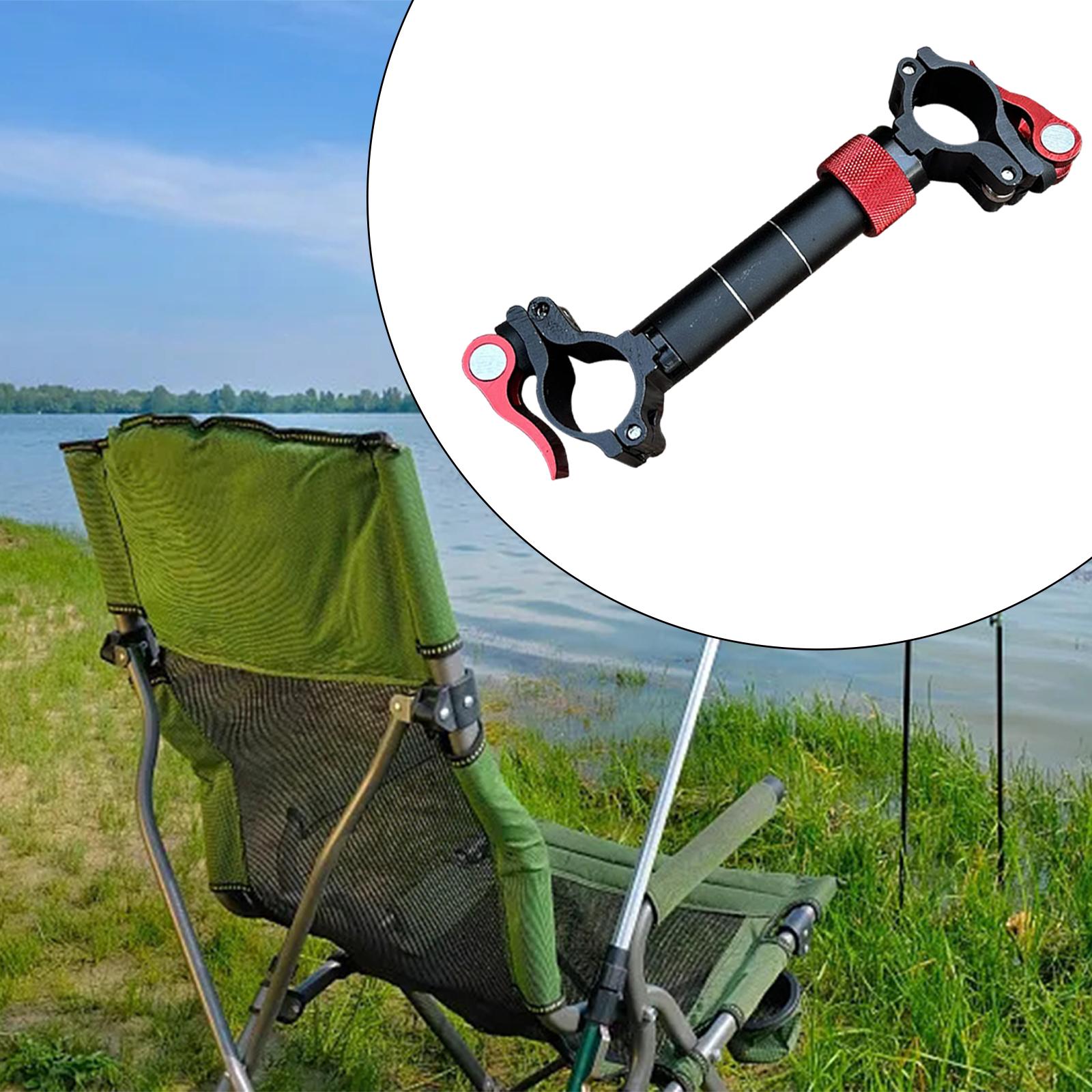 Fishing Chair Umbrella Holder Clip Clamp Lawn Outside Camping Umbrella Stand Black