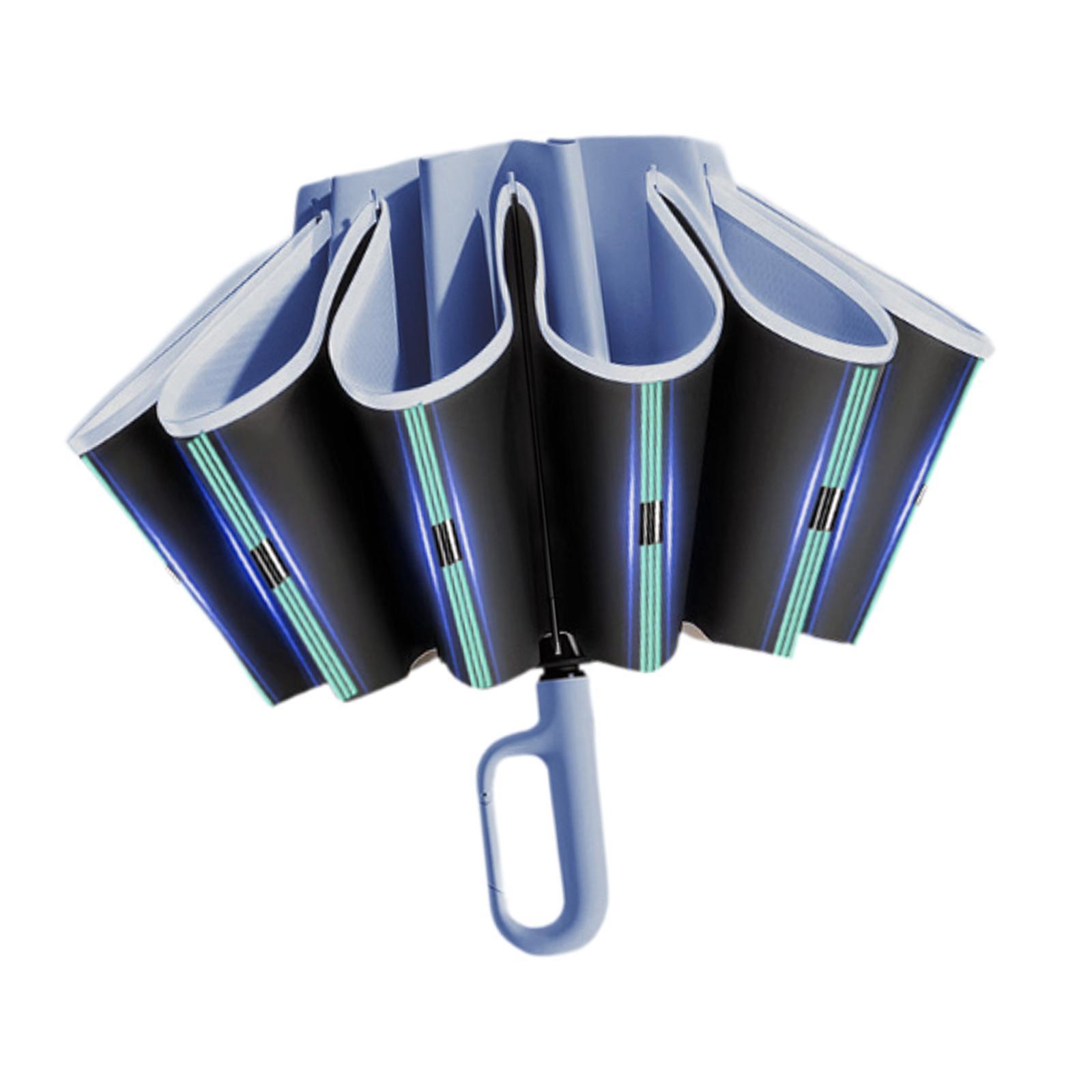 Automatic Folding Umbrella Windproof Portable Umbrella Fold Umbrella Blue