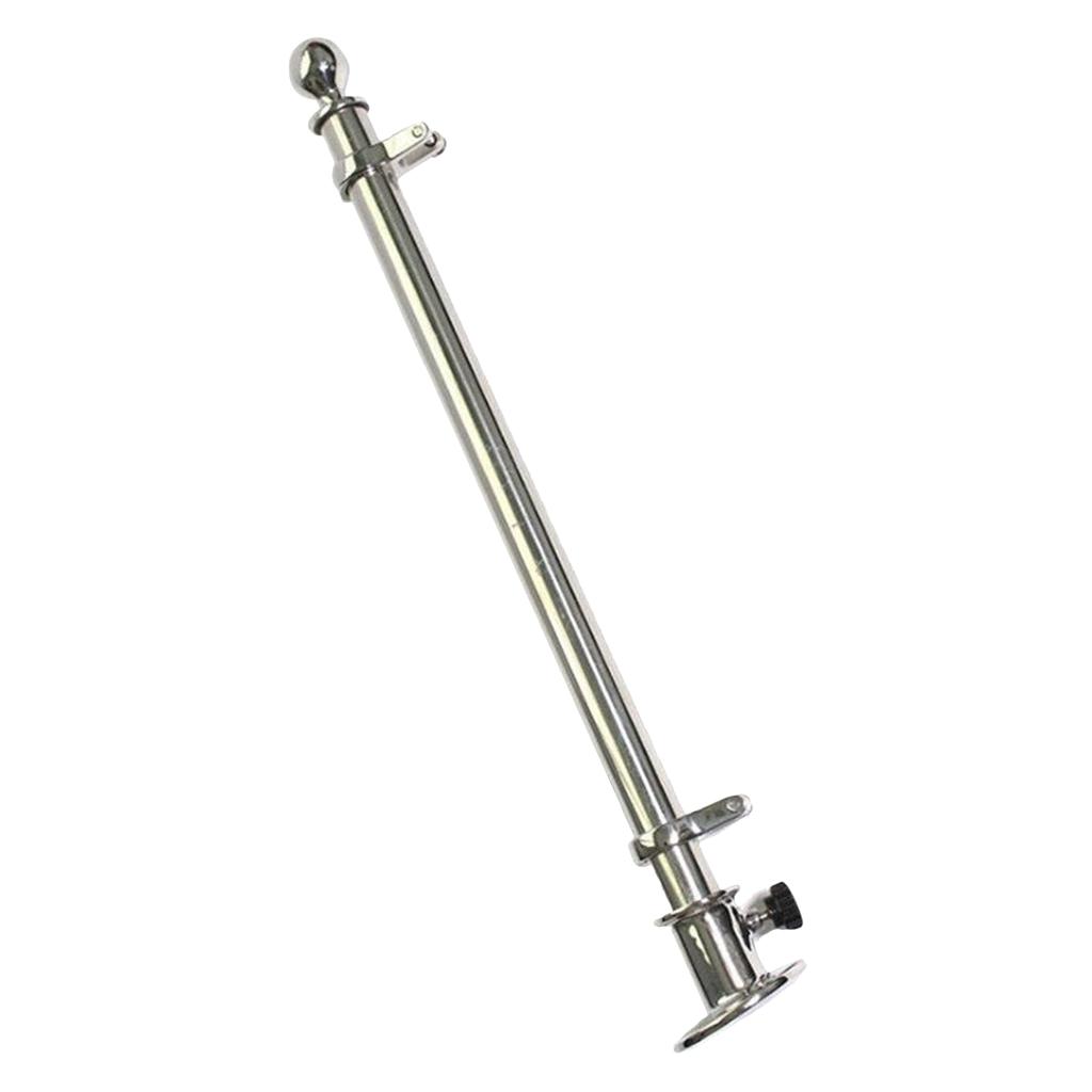 18" 457mm Marine Boat 316 Stainless Steel Deck Flag Pole for Socket Base