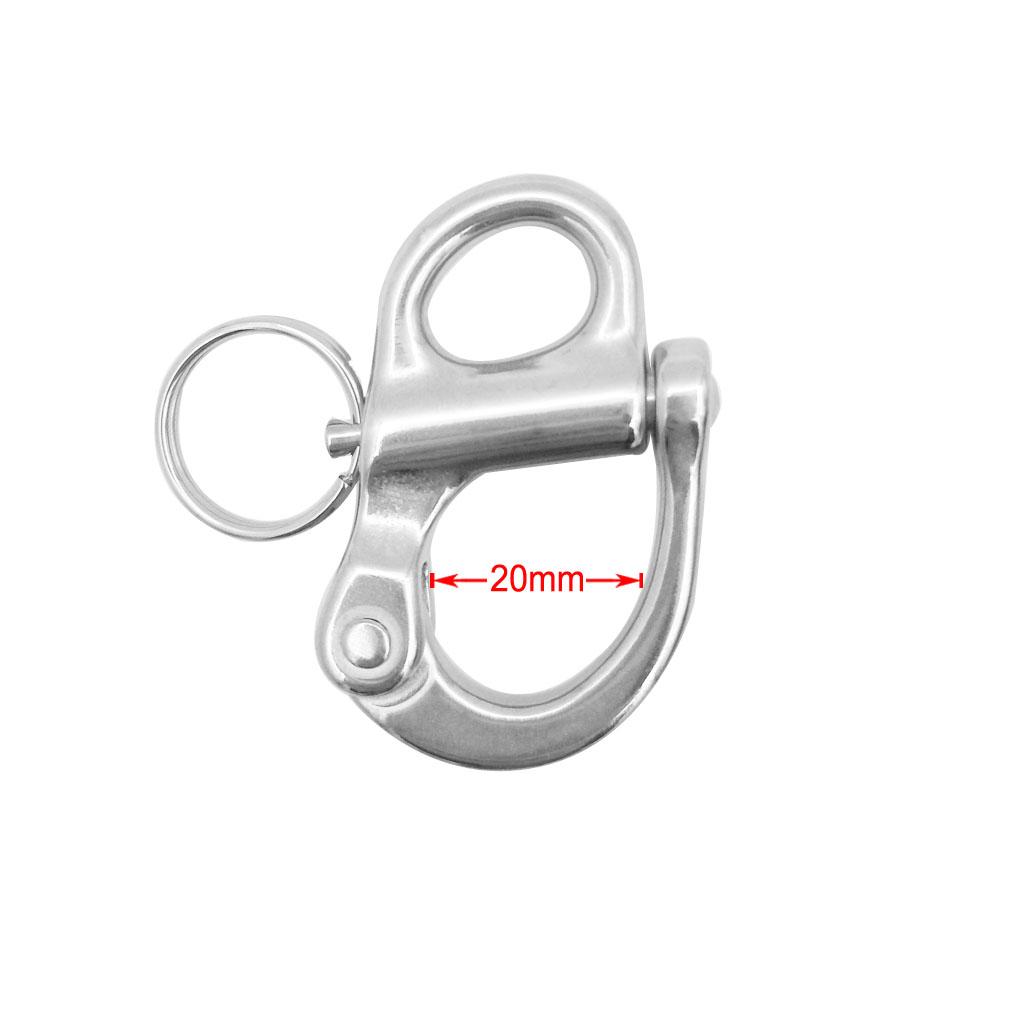 316 Stainless Steel Snap Shackle with Small Swivel Bail Marine Boat Hardware