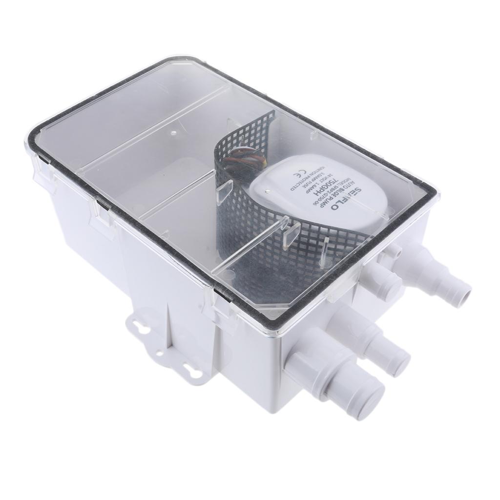 Boat Marine Automatic Shower Sump Pump System 600 GPH 24V Standard Box