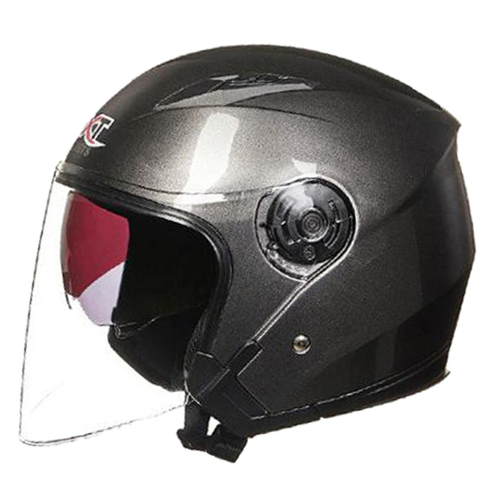 Motorcycle Helmet Half Face Daul Visor Helmet UV Protection Helmet | eBay