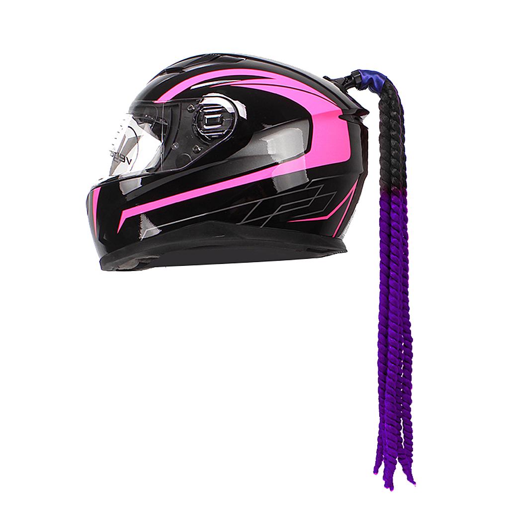 Helmet Pigtail Motorcycle Helmet Ponytail Bicycle Helmet Braids Hair Tails 0 | eBay