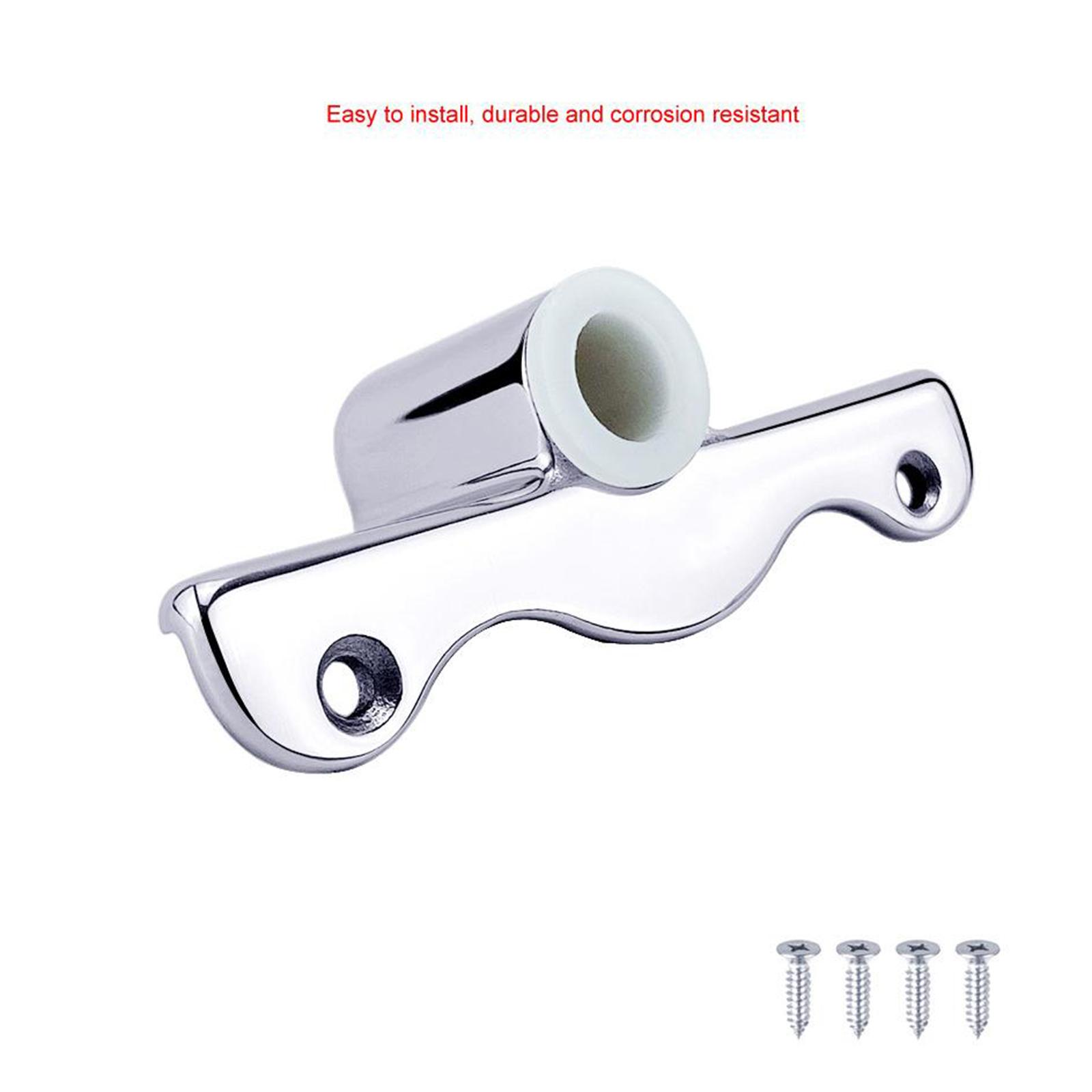 Silver Stainless Steel Side Mount Rowlock Socket Support Bracket Oar Rowlock