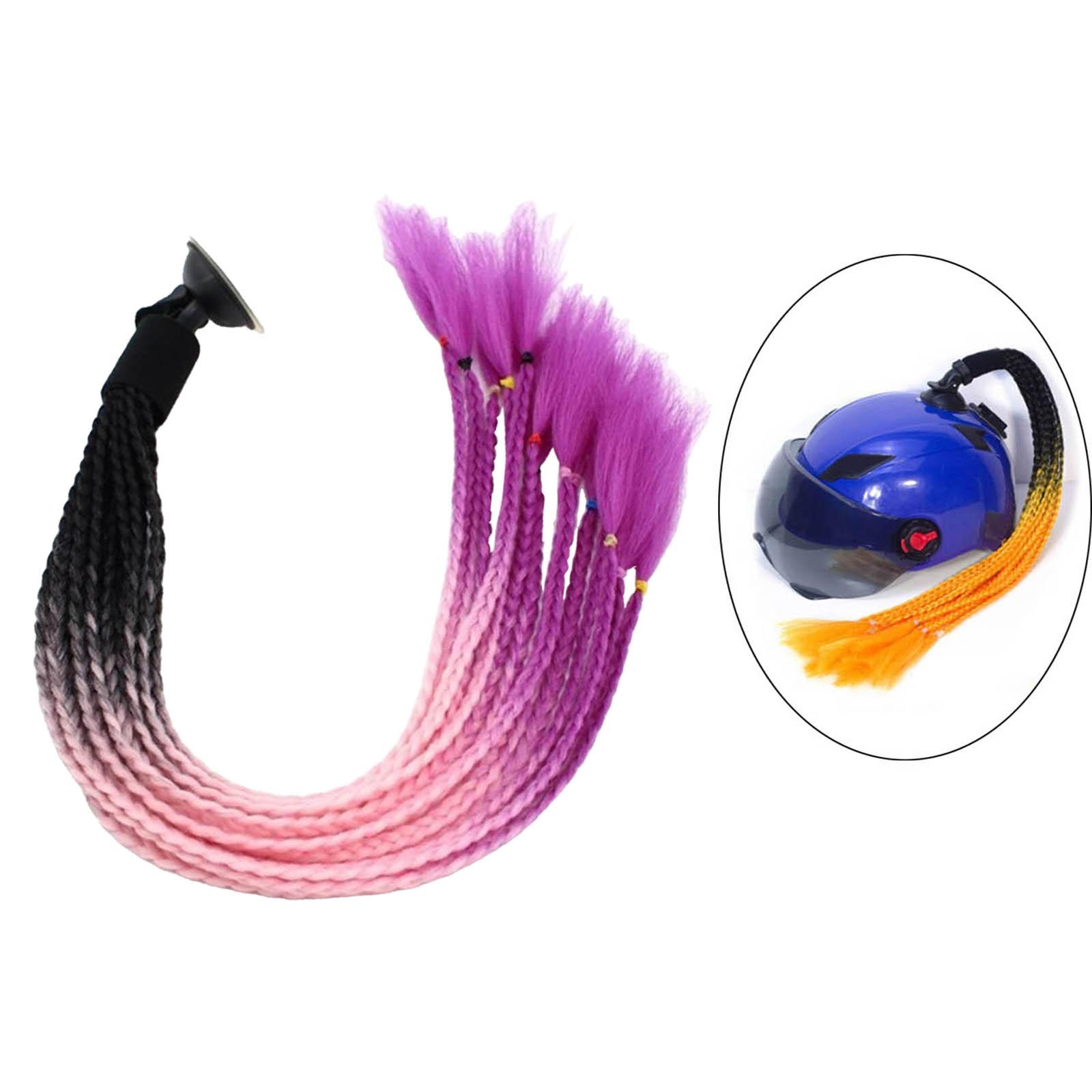 Helmet Braids Ponytail Ponytail Braid Decoration  Black Red Purple