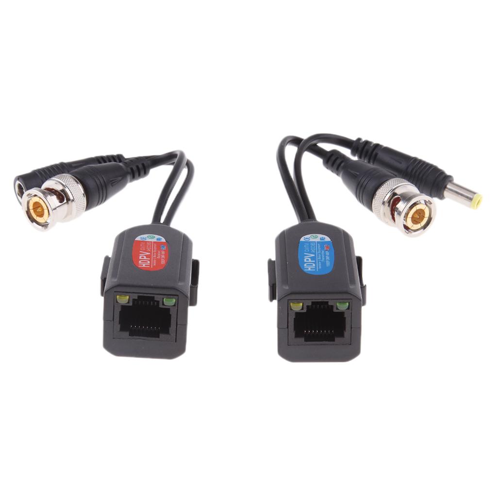 1Pair HD Video Audio Power Balun Transmitter/Transceiver with Anti-nuisance