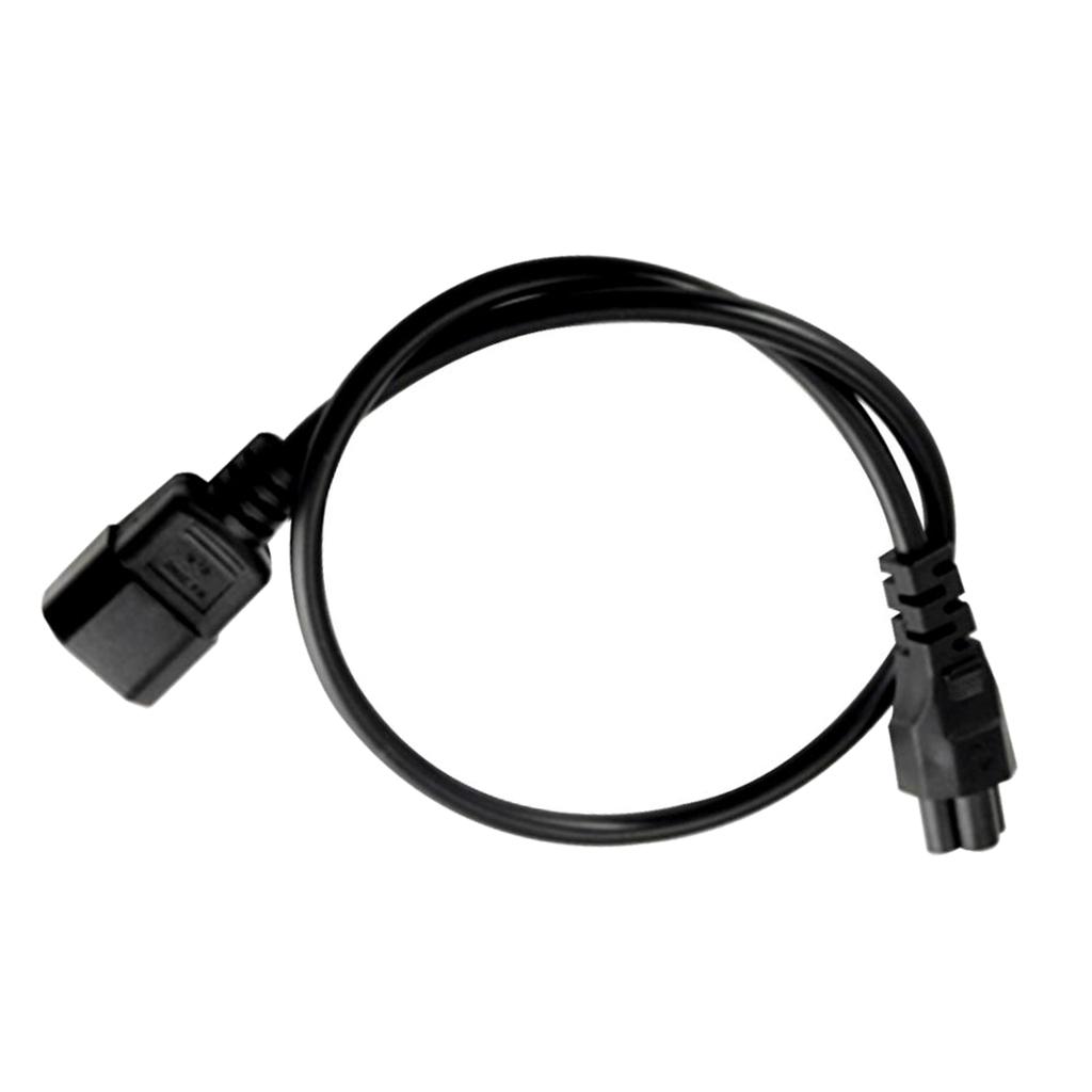 IEC 320 C14 Male to C5 Female Power Extension Cable Replacement 60cm