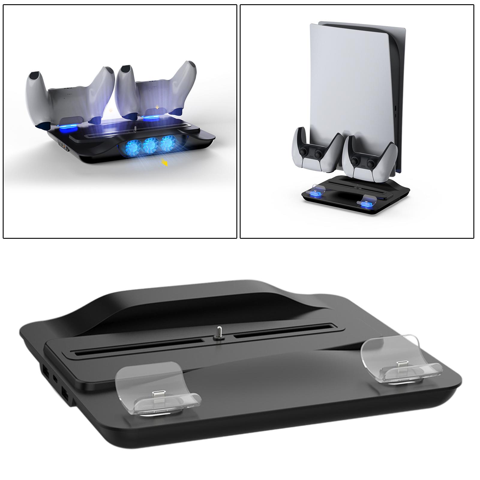 Suction Cooling Fan Charging Station USB Charger for Sony PS5 Black