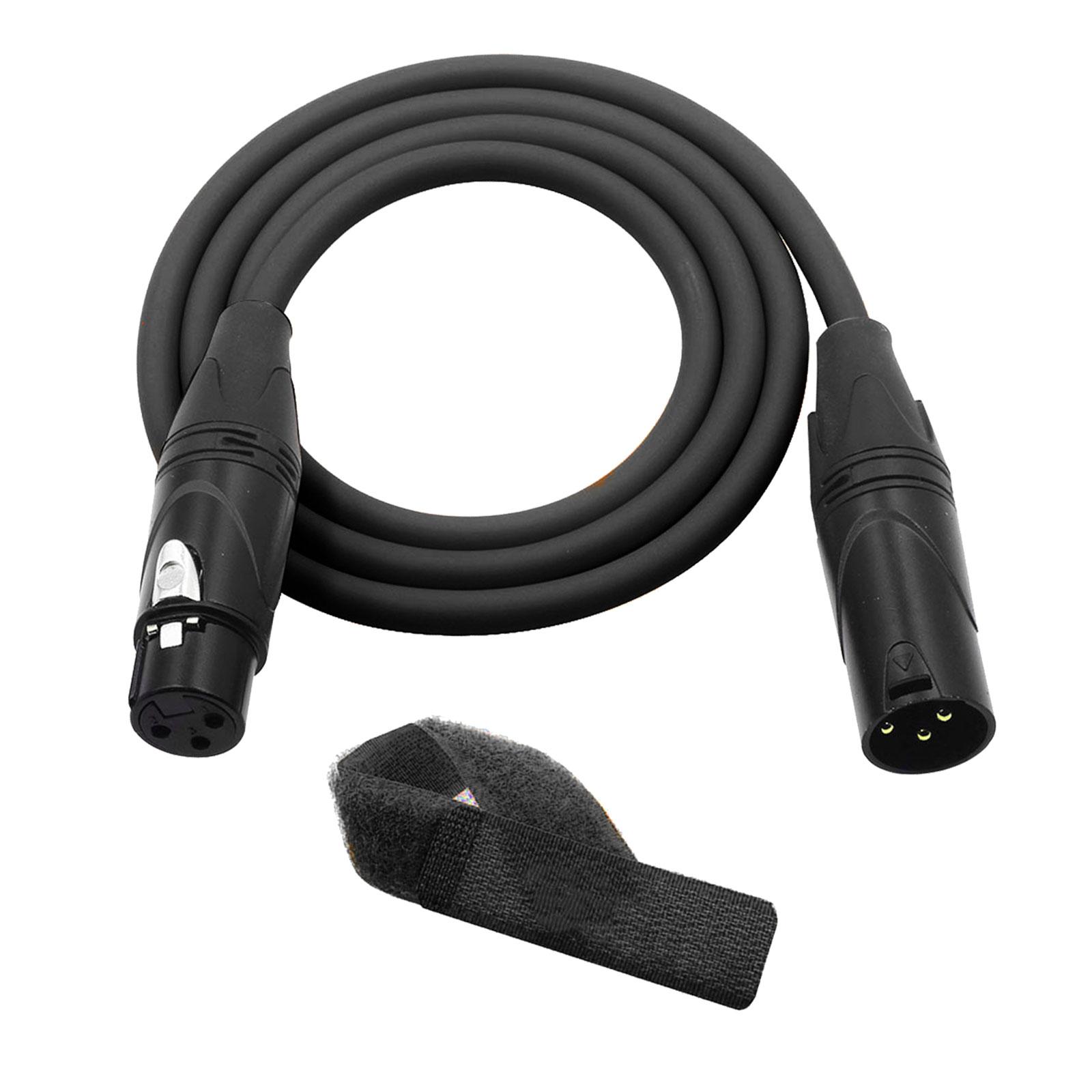 XLR Male to Female Audio Cable 3Pin Balanced Microphone Cord Durable Premium