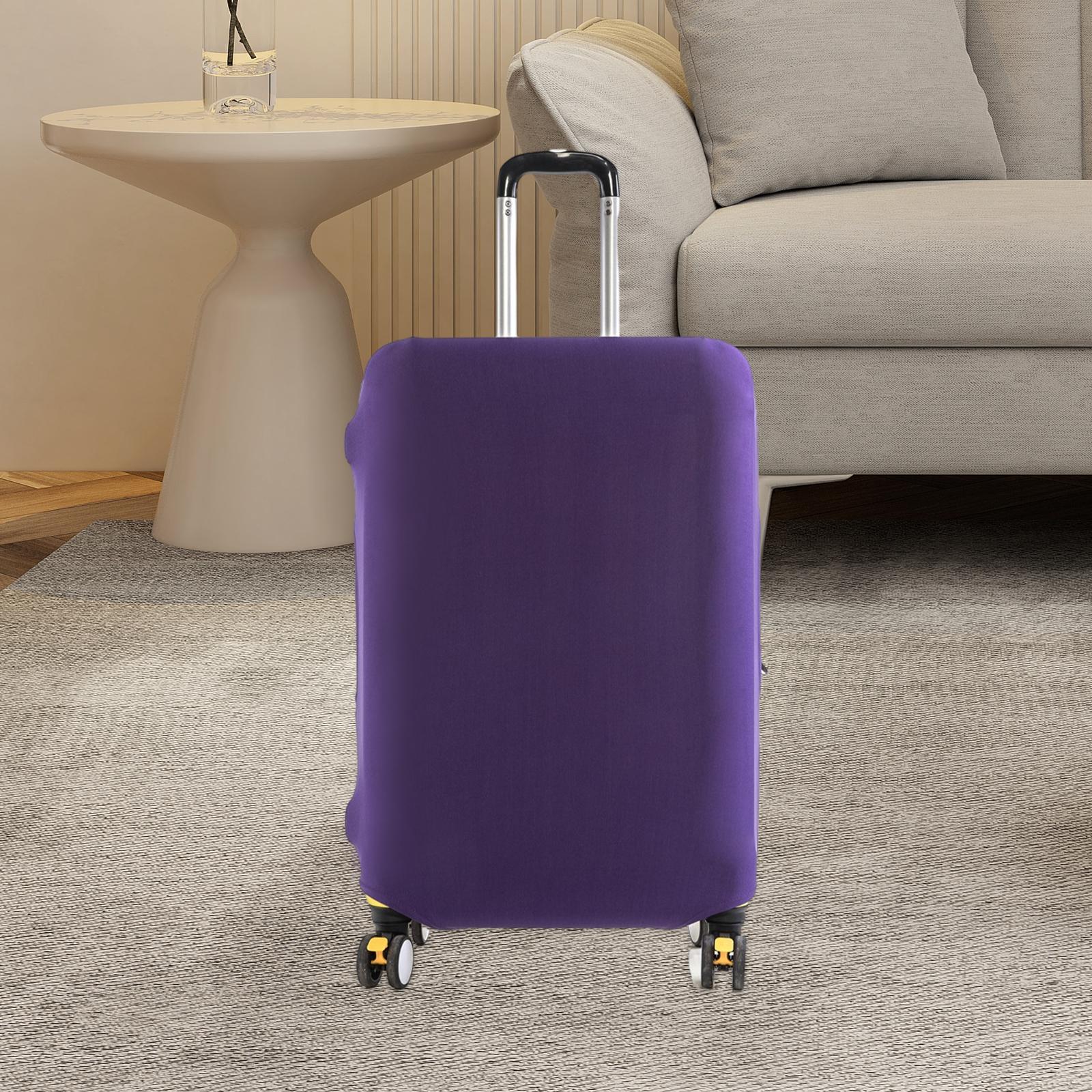Luggage Cover Elastic Suitcase Cover Purple Anti Scratch Versatile Accessory 20inch