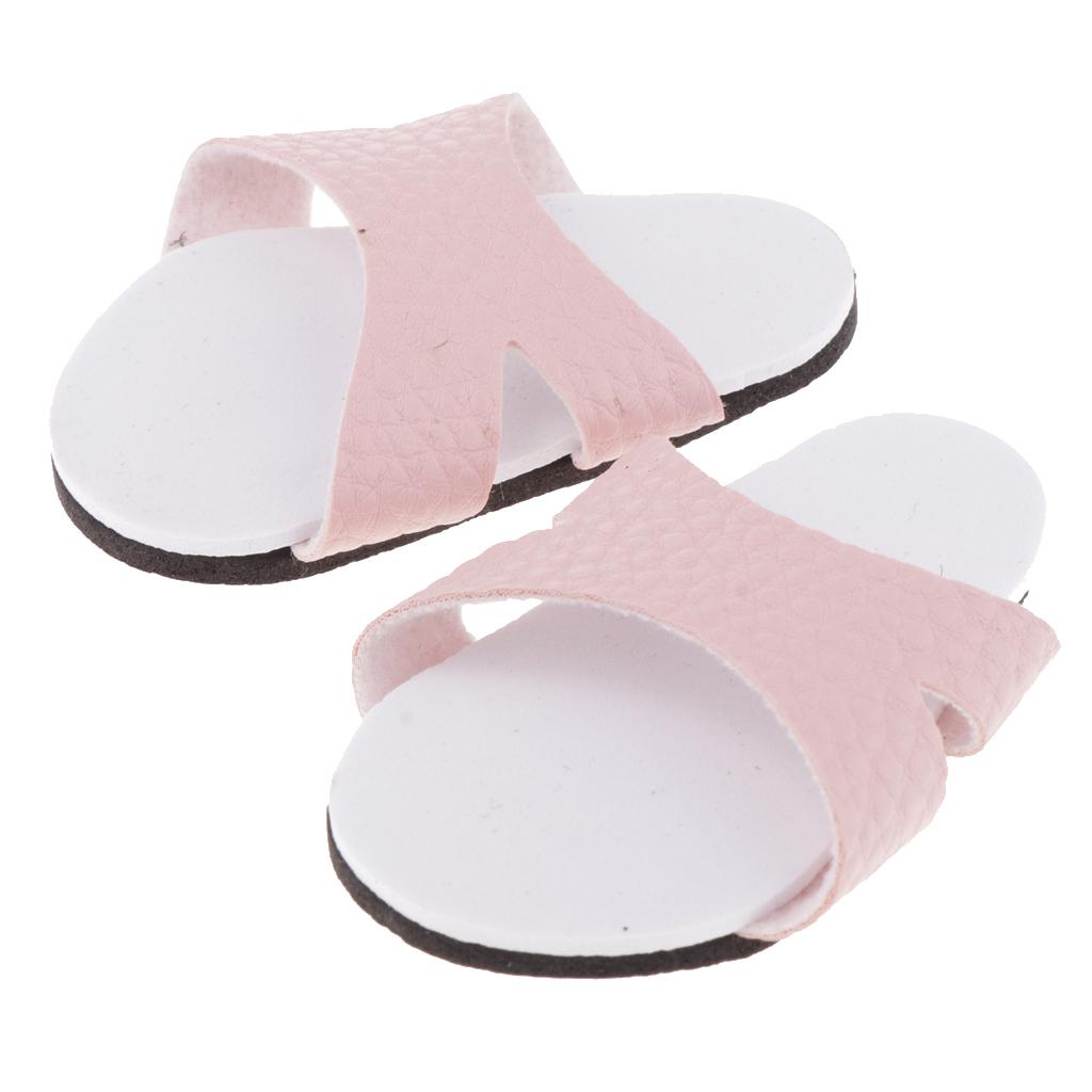 Fashion Shoes Slippers for 18'' Dolls Clothes Accessory Pink