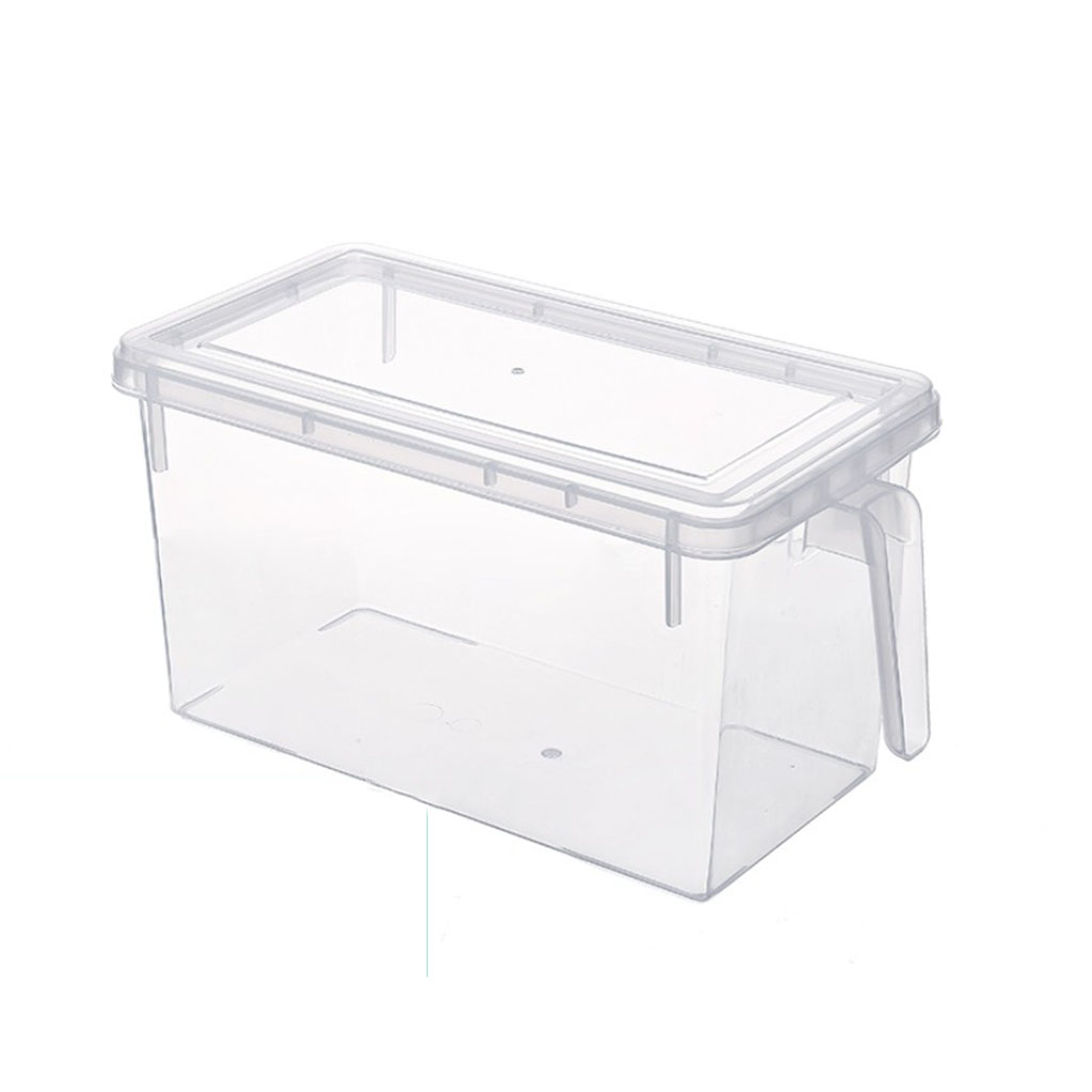 Clear Refrigerator Fridge Bin Food Container Organizer with Handle 1 Piece