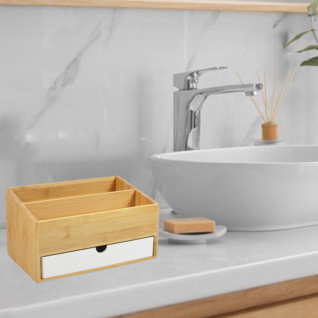 Makeup Holder Cosmetic Organizer Drawer Storage Jewellery Box White Single Layer