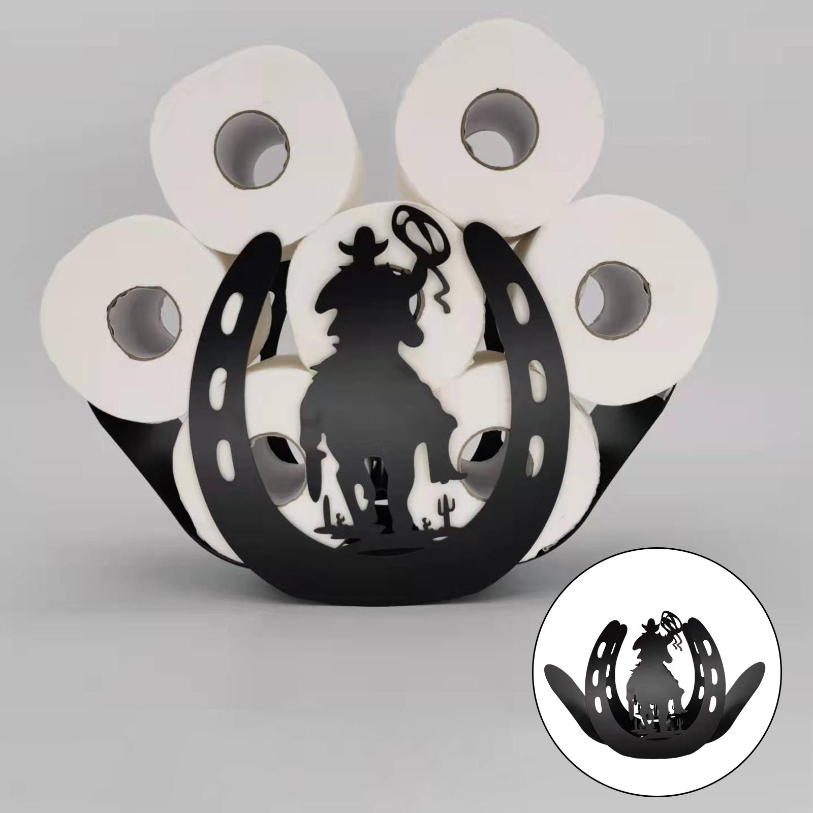 Novelty Toilet Roll Holder Bathroom Hardware Storage Rack Space Saving B