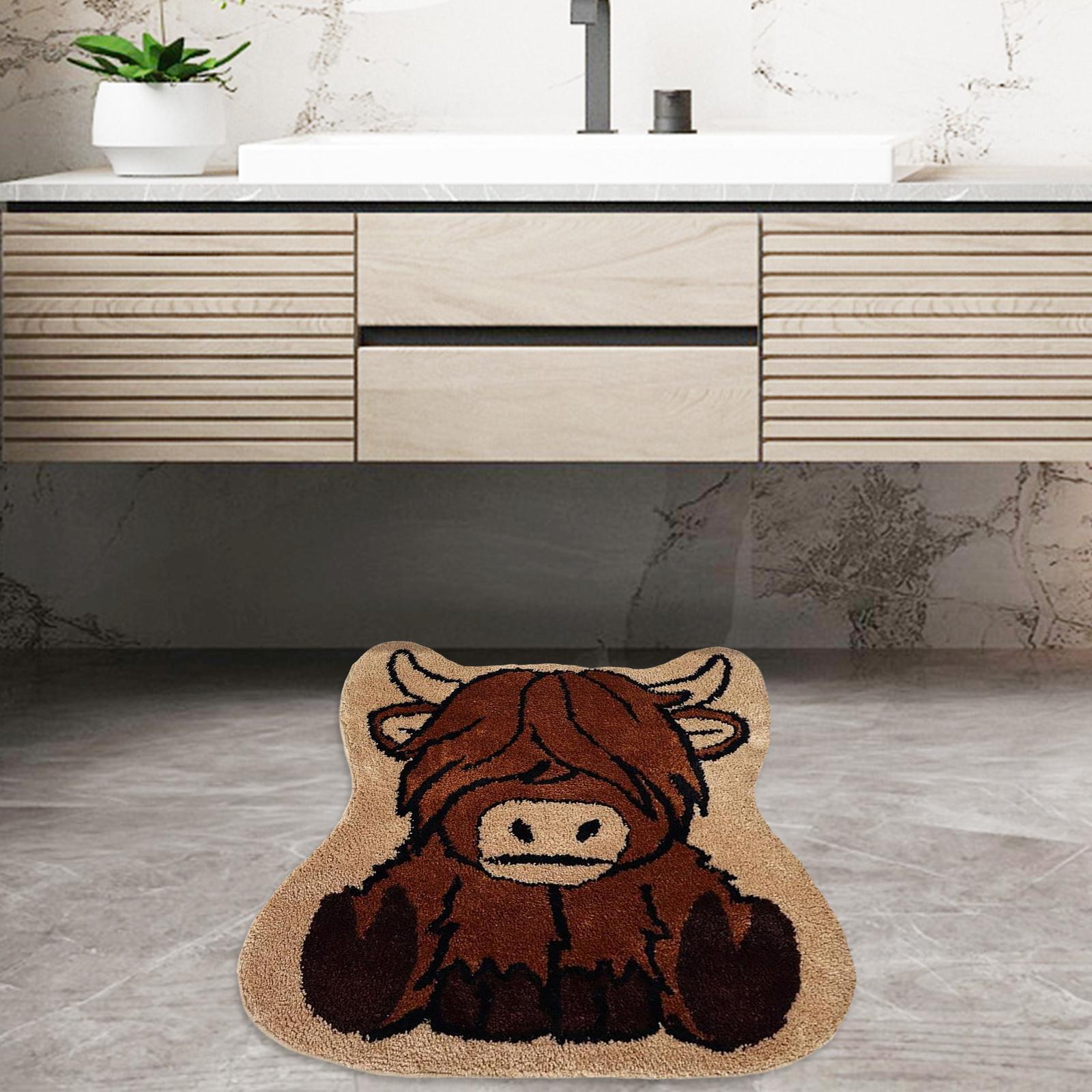 Bath Mat Washable Anti Slip Area Rug Shower Rug for Hallway Kitchen Entryway Style C