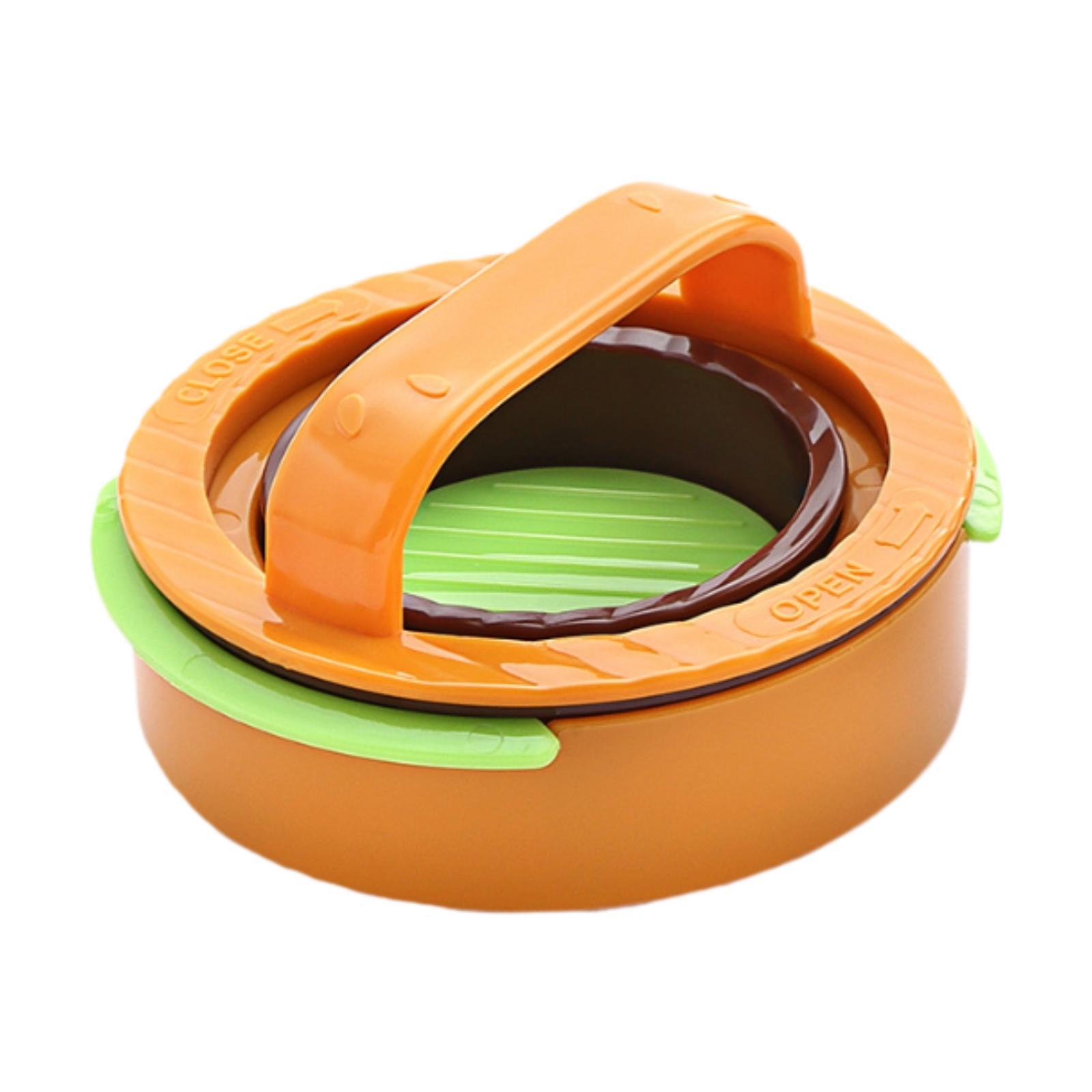 Patty Maker Hamburger Meat Mould Cooking Stuffed Burger Homemade Burger Press Orange